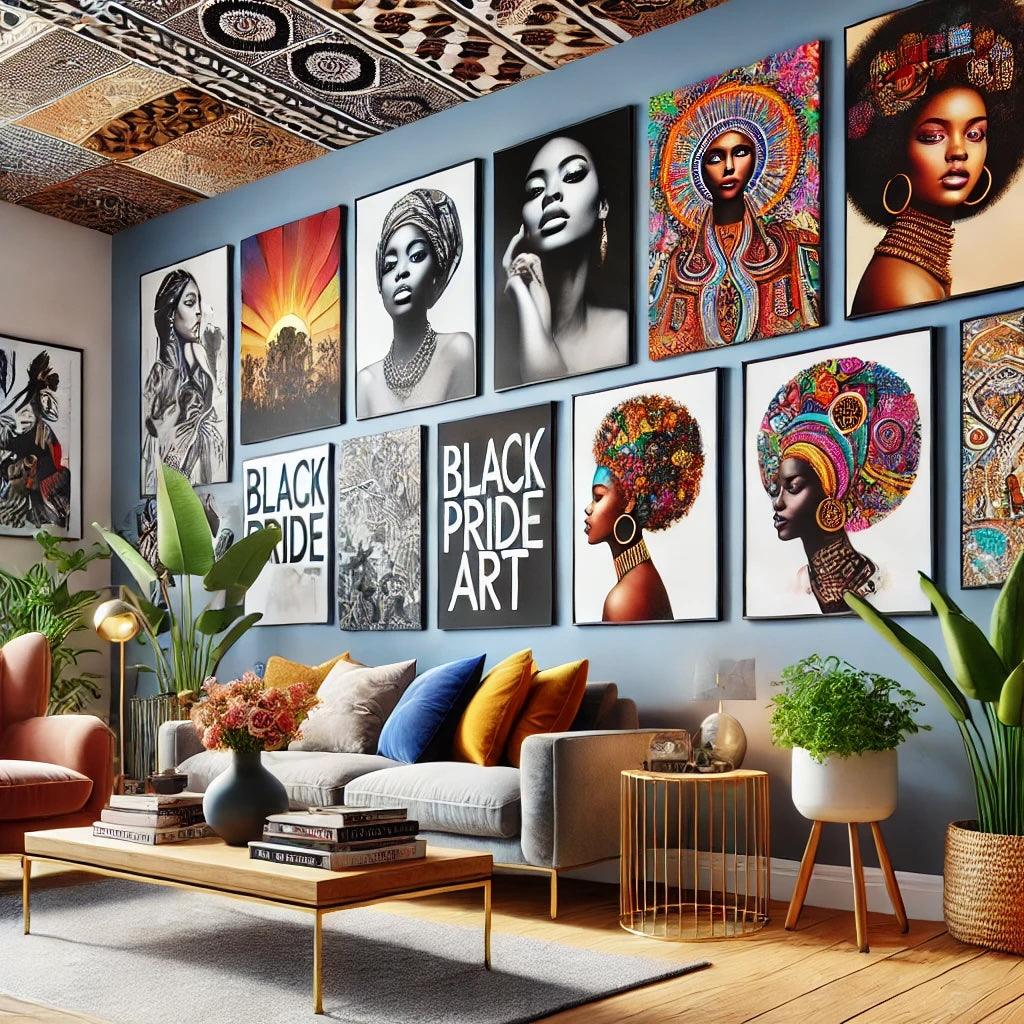 How to Create a Gallery Wall with Black Pride Art - Afroadorn 