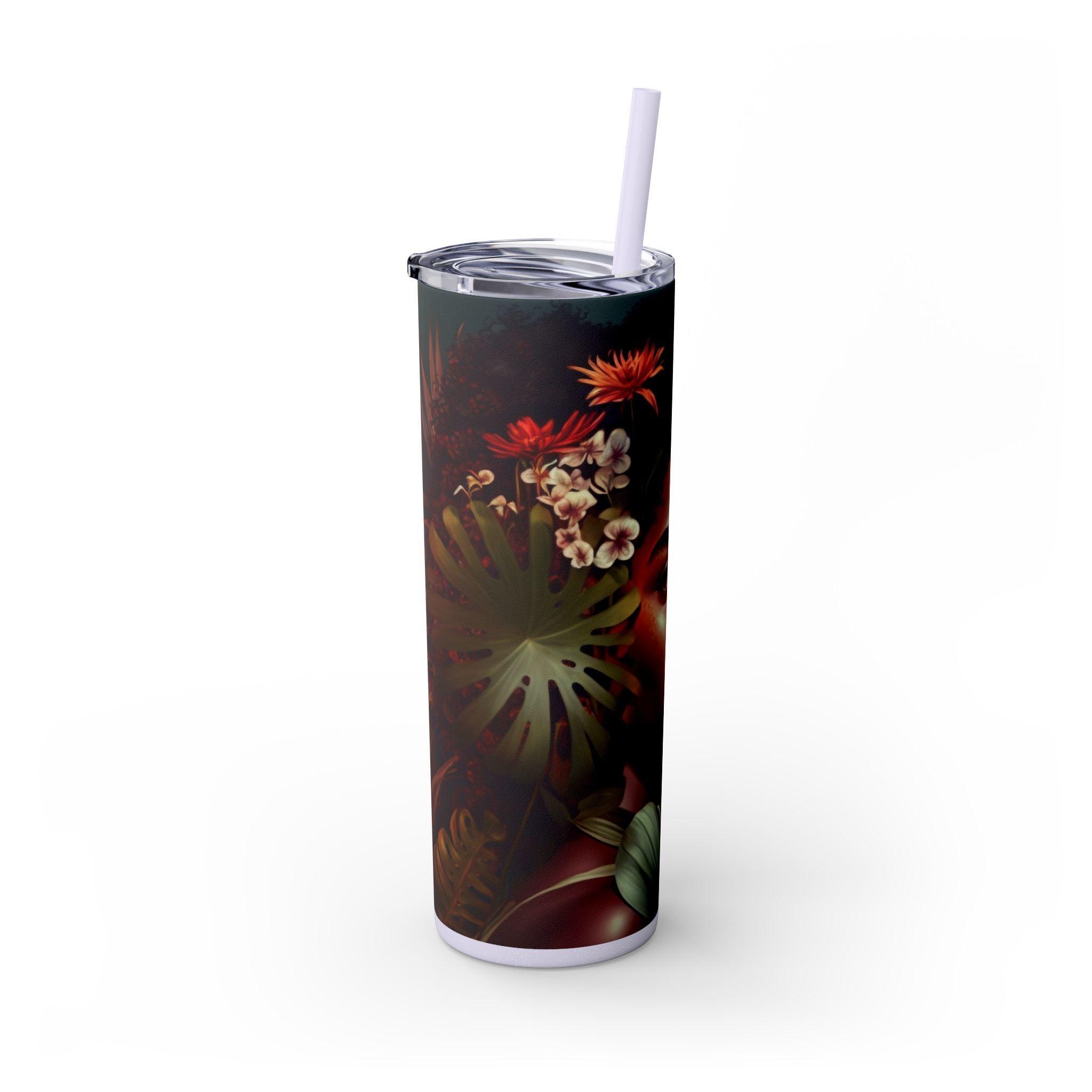 Earthy Afrique 20oz Tumbler with Straw-Afroadorn 