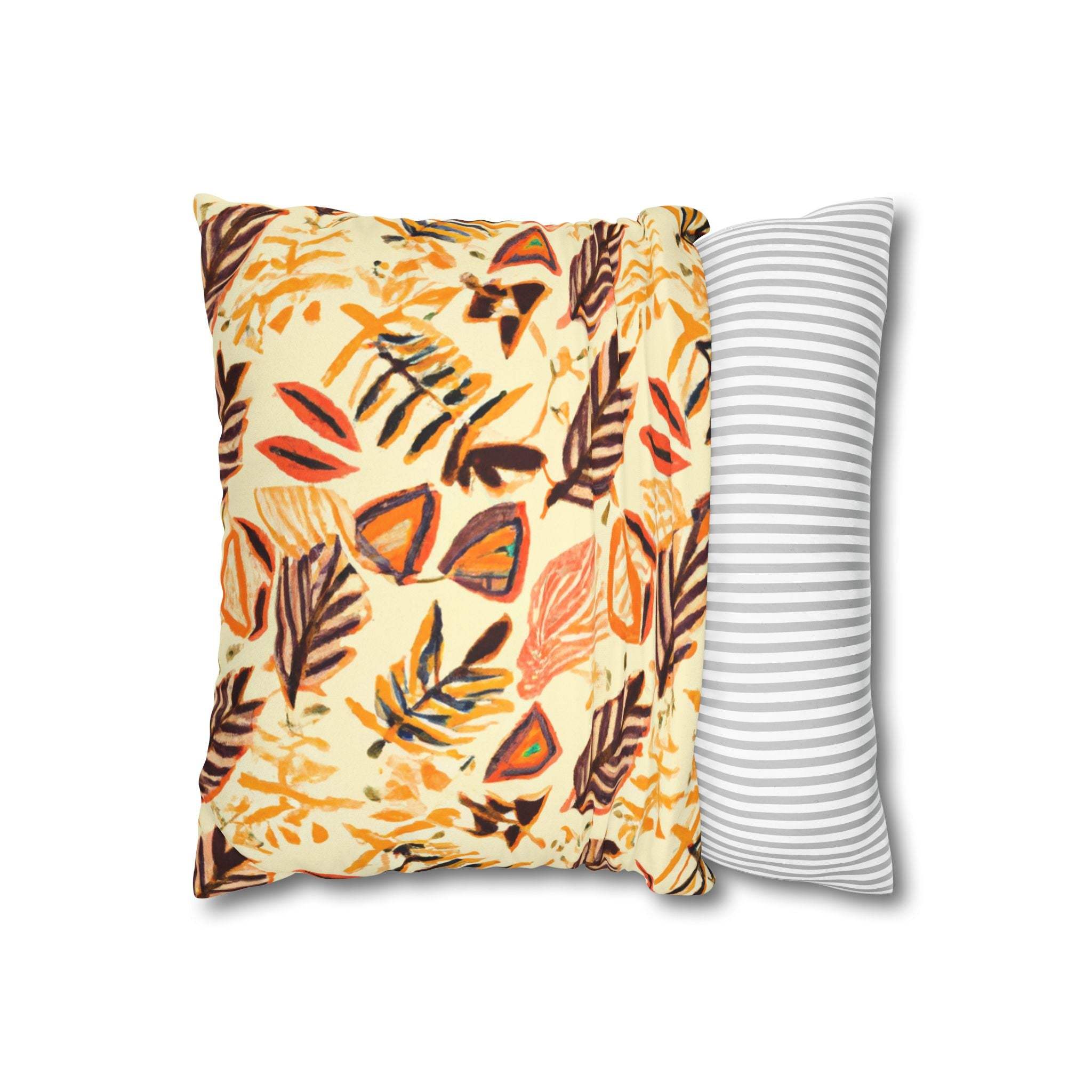 Earthy Aura: African-Inspired Suede Throw Pillow Cover-Afroadorn 