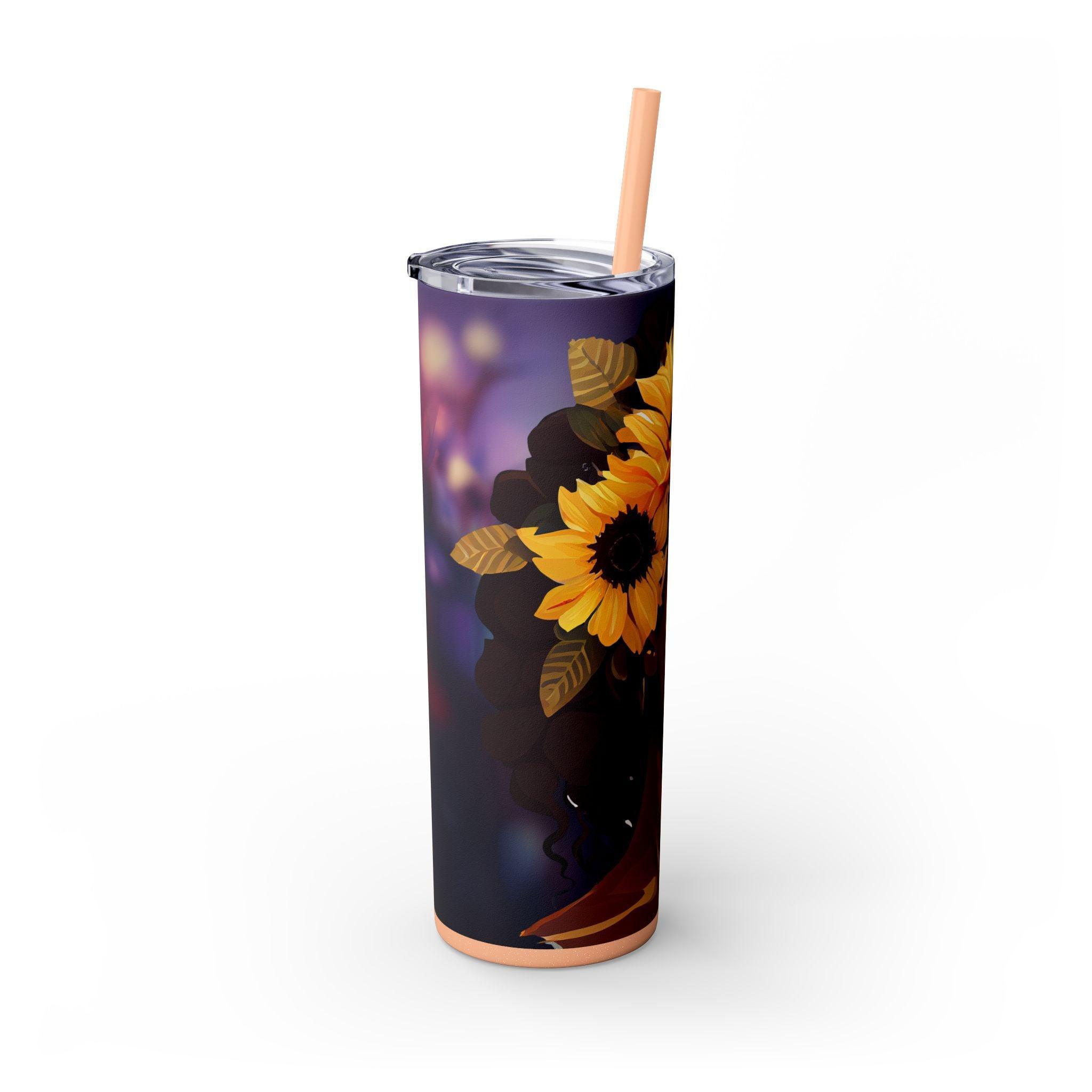 Sunflower Sisterhood 20oz Tumbler-Afroadorn 