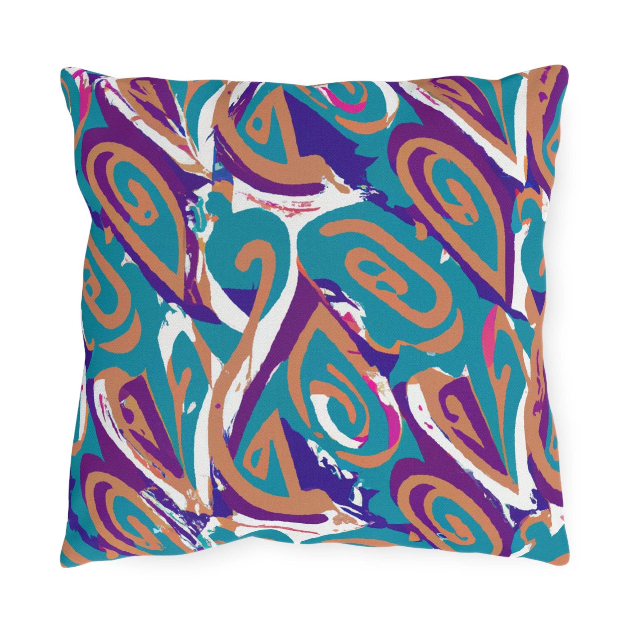 Afrisolar Vibrance - African-Inspired Outdoor Throw Pillow-Afroadorn 