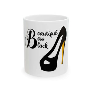 Bold & Bossy Black Gold Coffee Mug-Afroadorn 