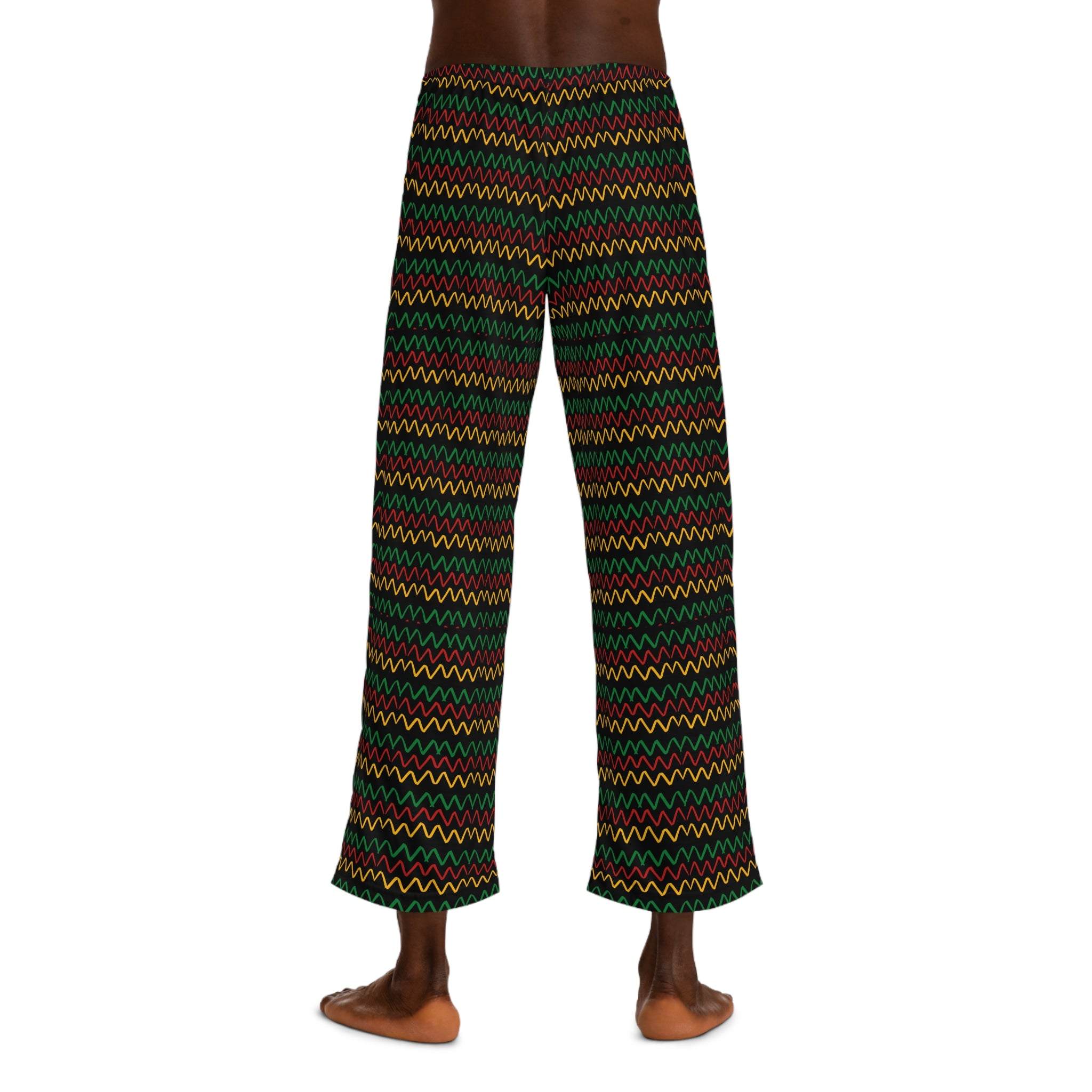 Pan-African Zigzag Pajama Pants-Afroadorn 