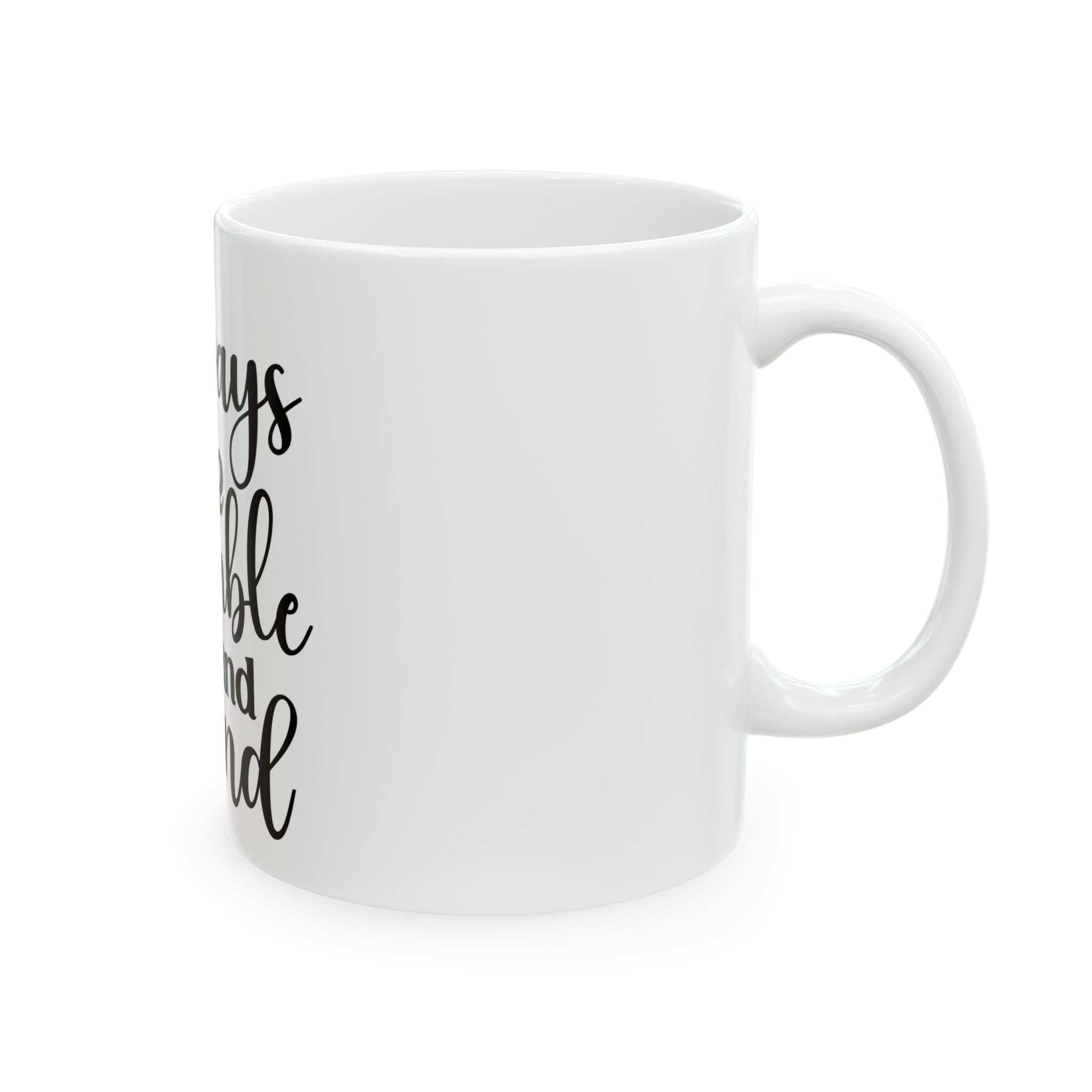 Humble and Kind Black Coffee Mug-Afroadorn 