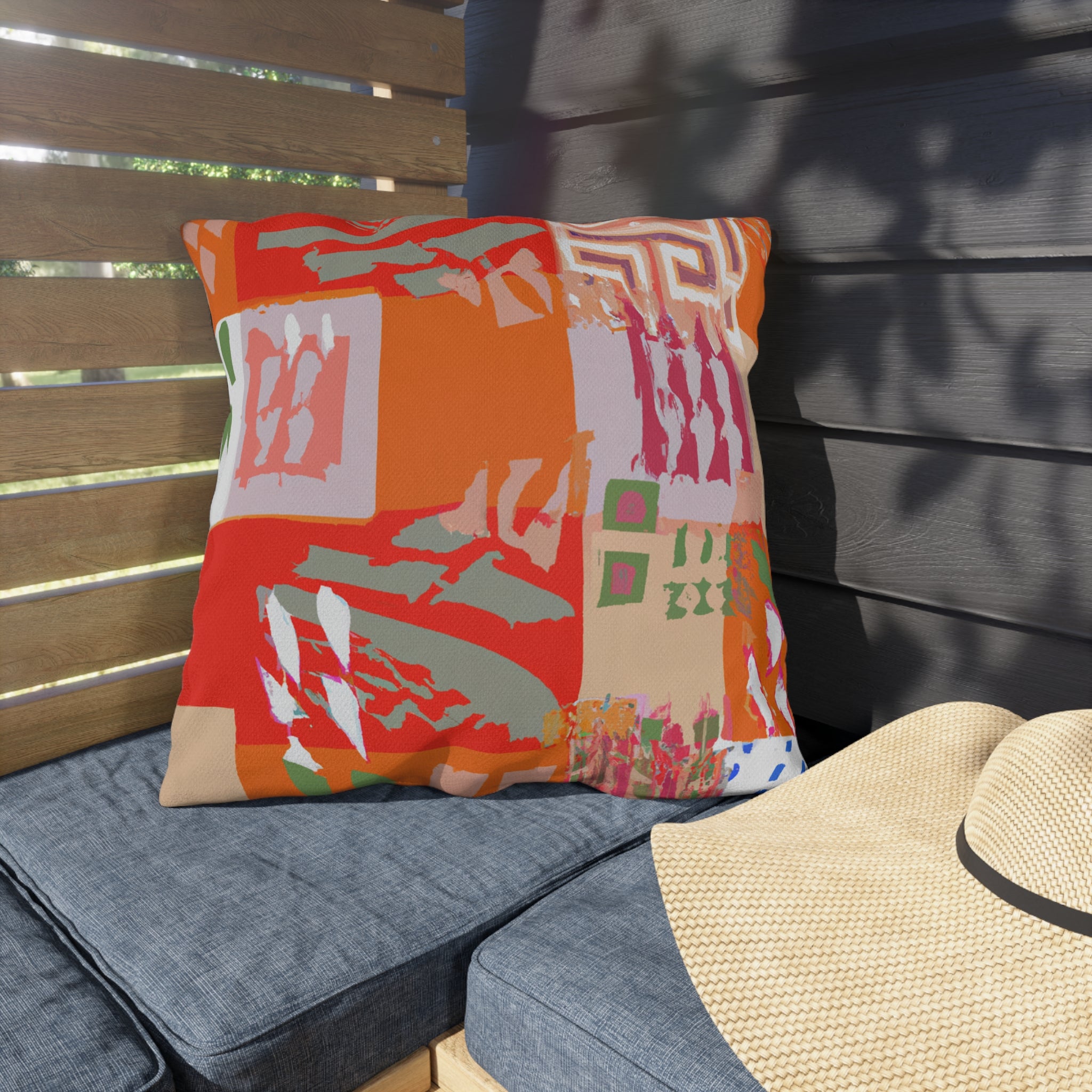 Vibrant Afrocentric Outdoor Throw Pillow-Afroadorn 