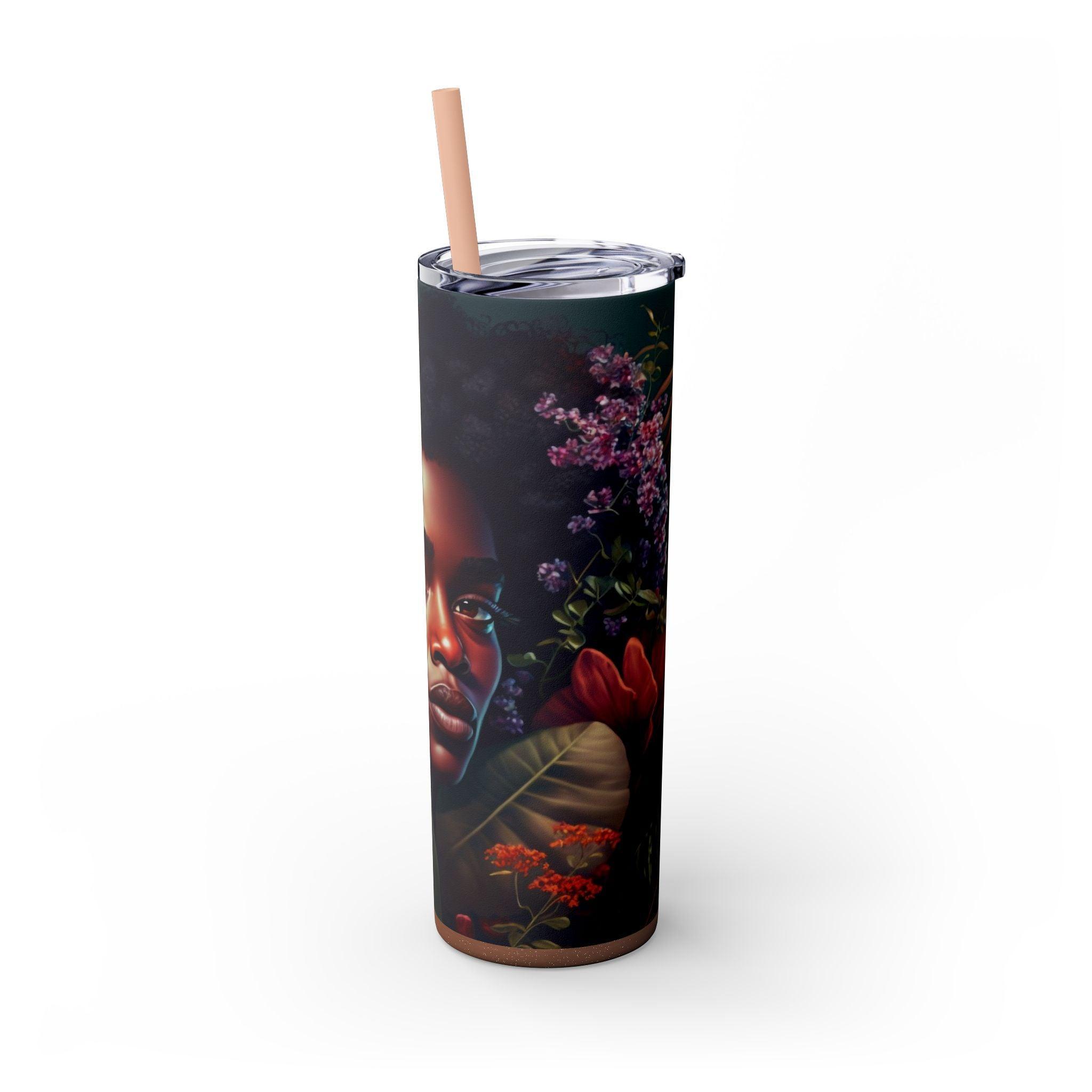 Earthy Afrique 20oz Tumbler with Straw-Afroadorn 