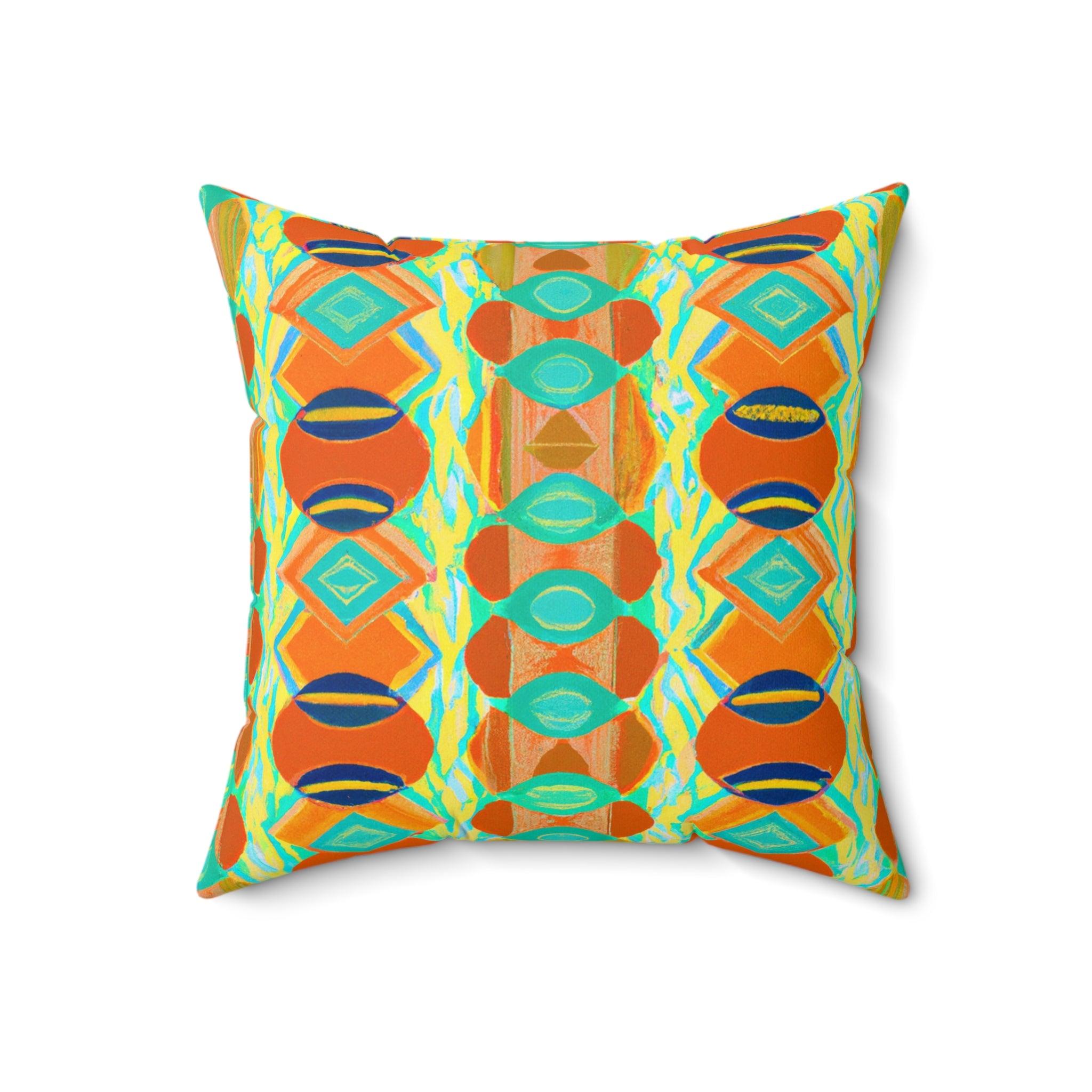 Vibrant Rhythm African Heritage Throw Pillow-Afroadorn 