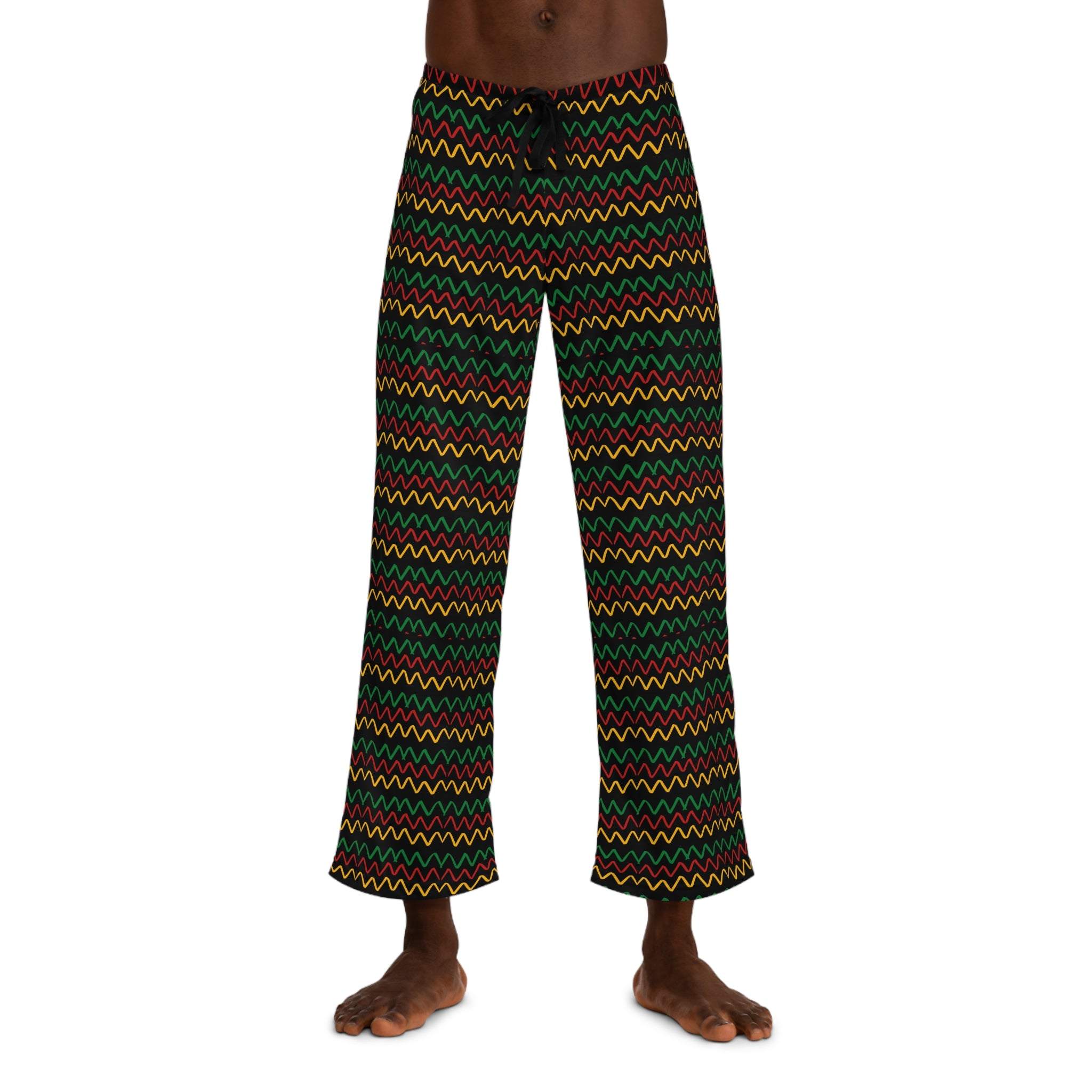 Pan-African Zigzag Pajama Pants-Afroadorn 