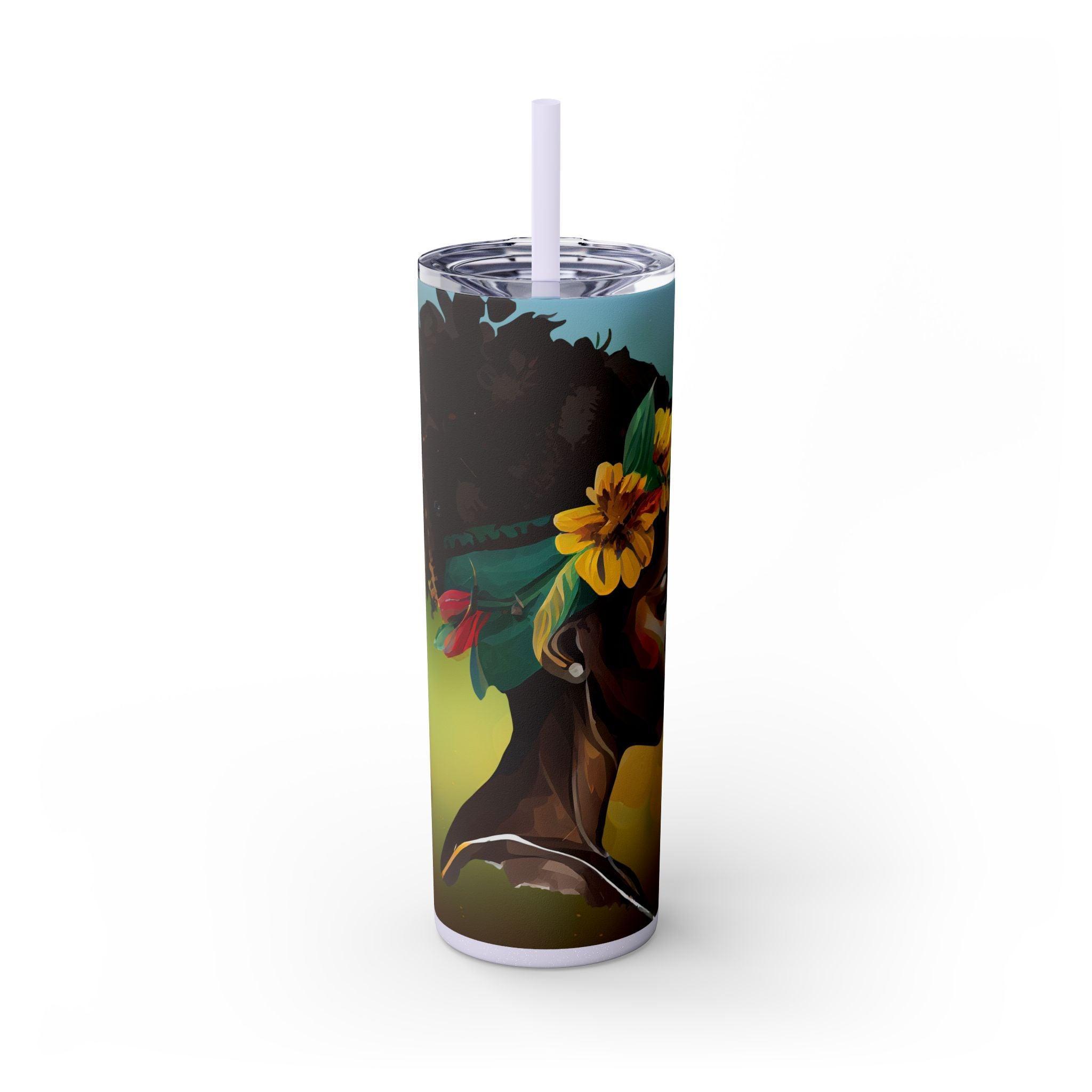 African Roots 20oz Skinny Tumbler-Afroadorn 