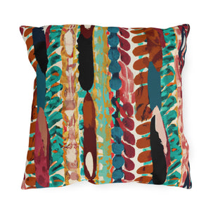 African Landscape Inspired Outdoor Throw Pillow-Afroadorn 