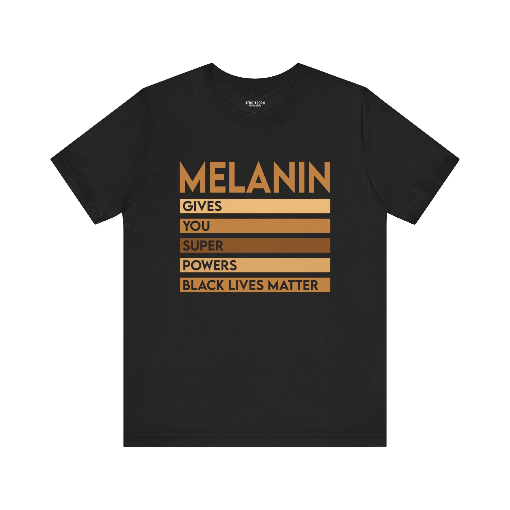 Melanin Super Power Statement T-Shirt-Afroadorn 