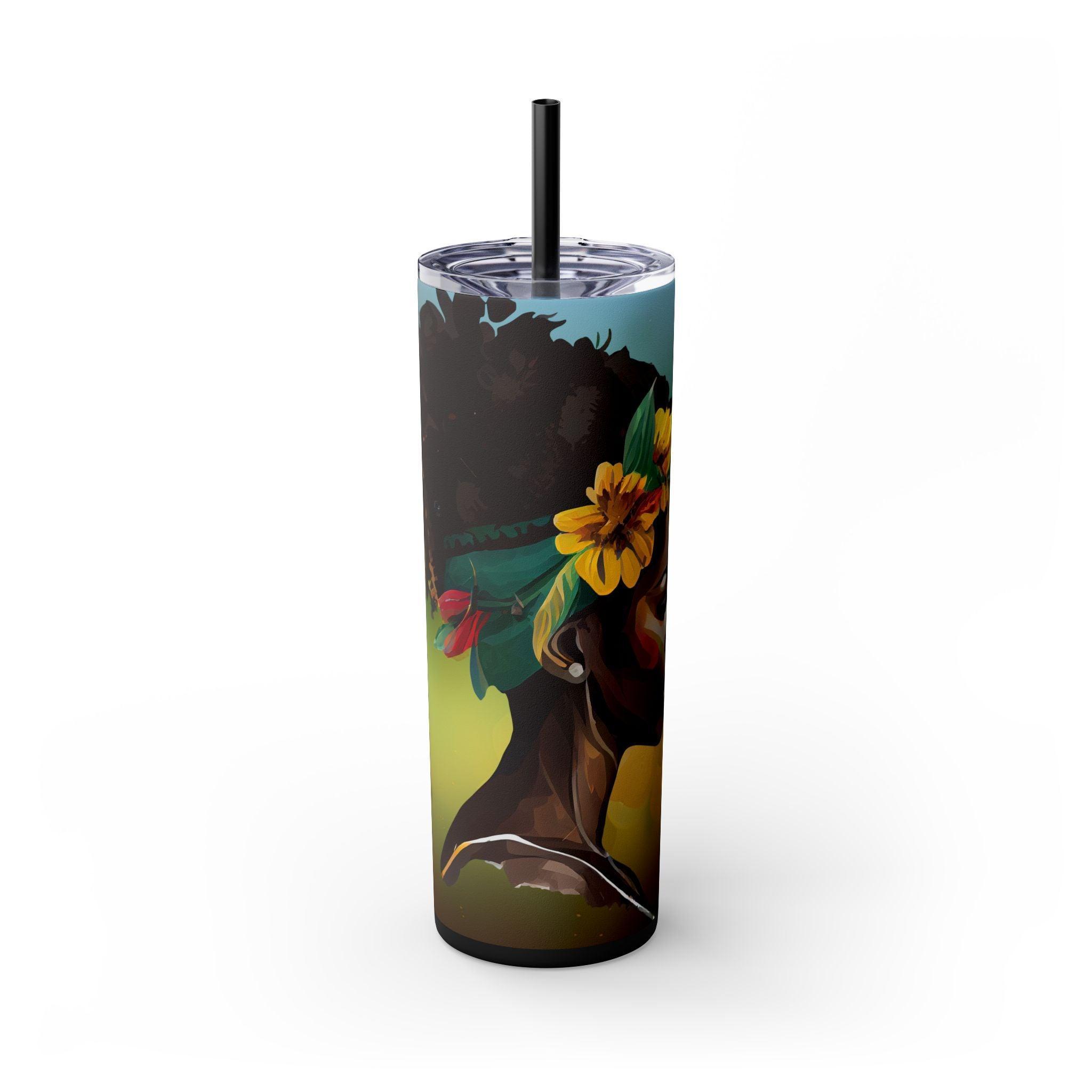 African Roots 20oz Skinny Tumbler-Afroadorn 