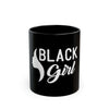 Bold Black Girl, Black Coffee Mug-Afroadorn 