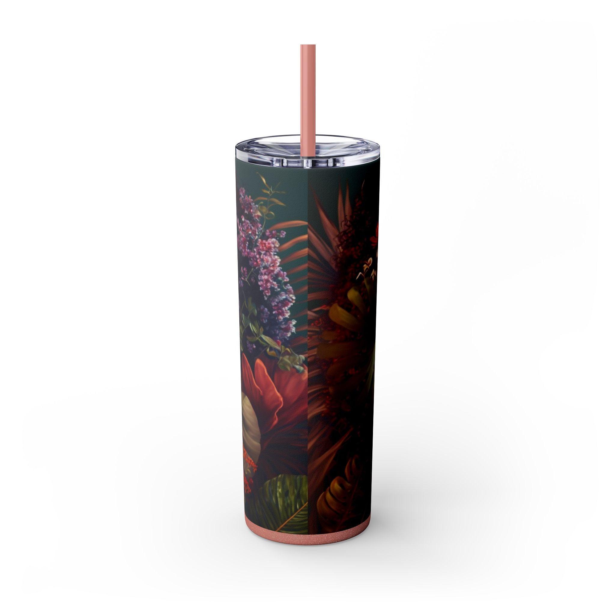 Earthy Afrique 20oz Tumbler with Straw-Afroadorn 