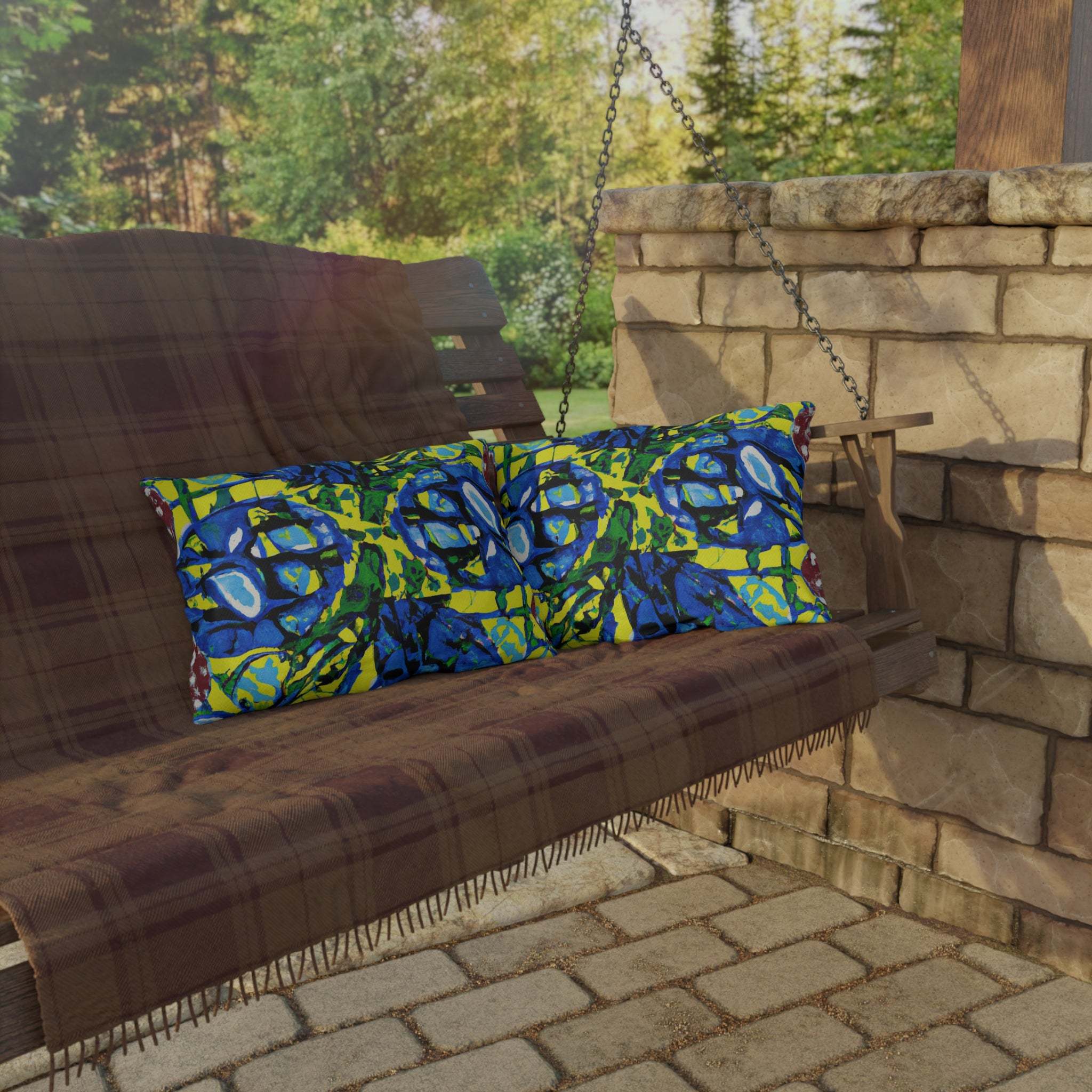 AfriCush Vibrance - African Art Inspired Outdoor Pillow-Afroadorn 