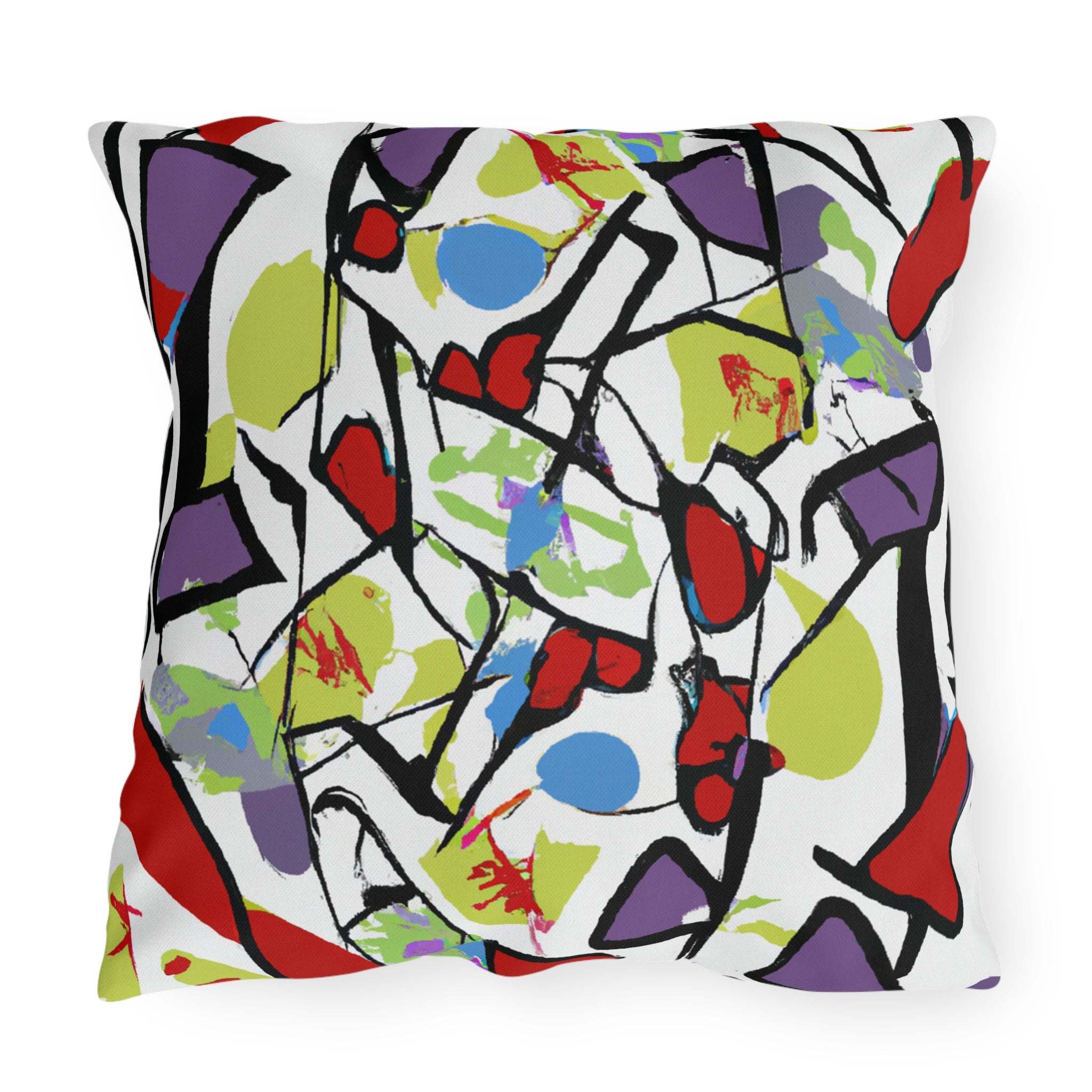 AfroSunset Geometric Oasis Outdoor Pillow-Afroadorn 