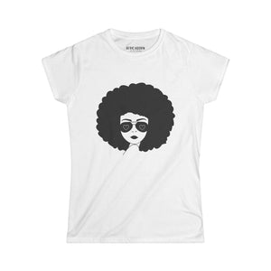 Bold Afro and Hearts Women's T-Shirt-Afroadorn 