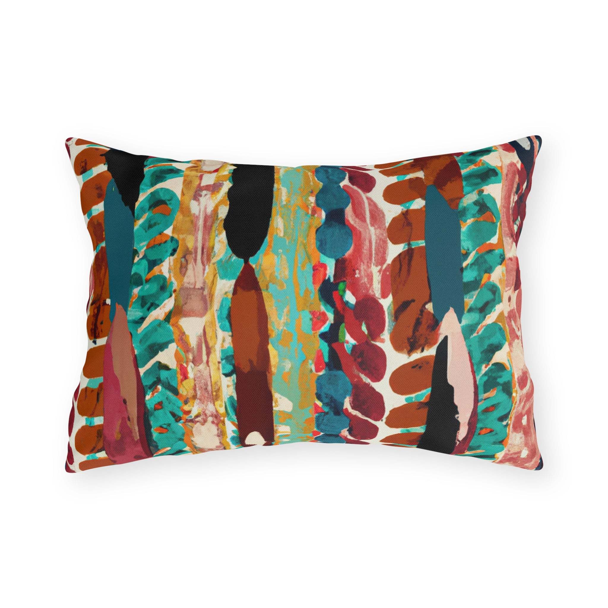 African Landscape Inspired Outdoor Throw Pillow-Afroadorn 