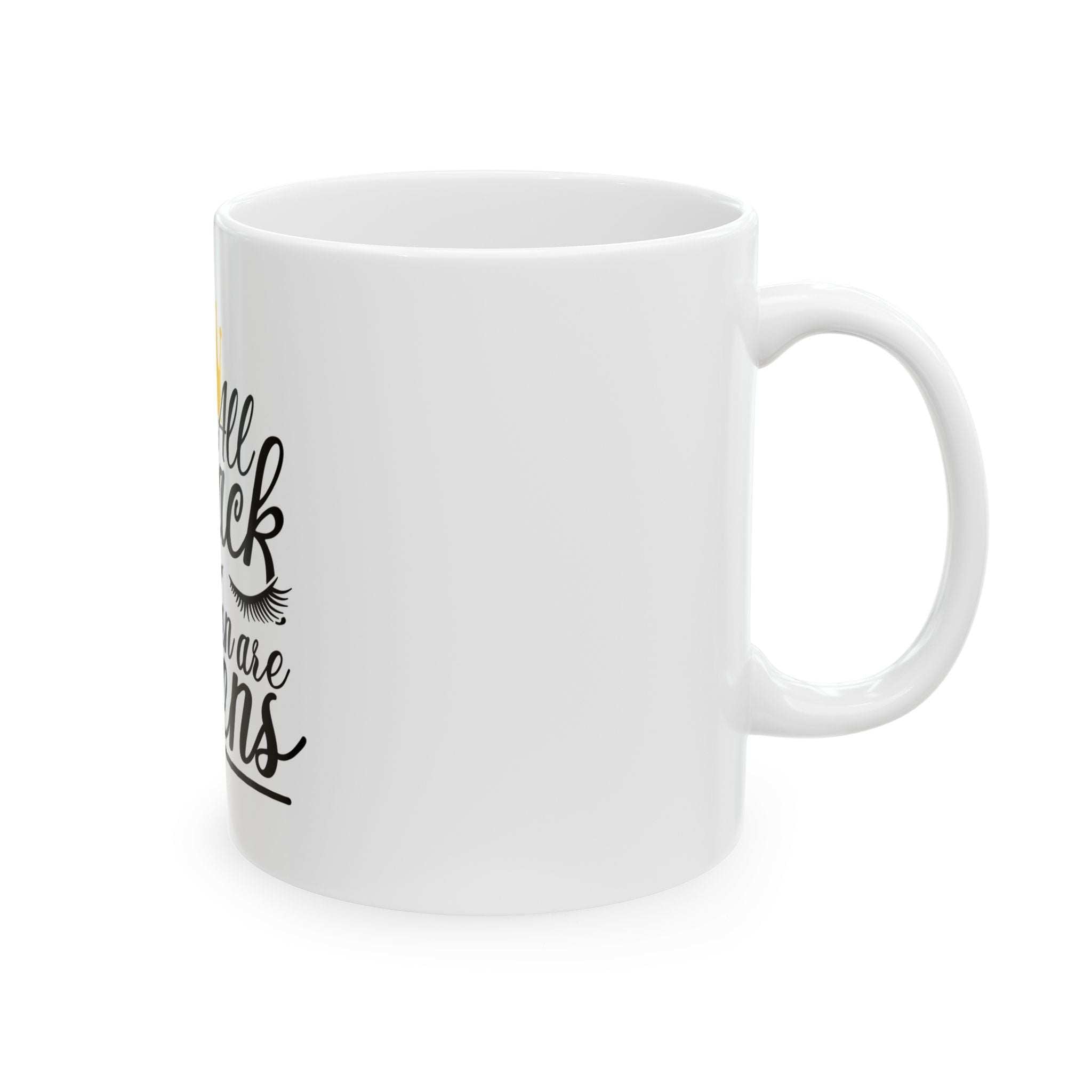 Queens' Crown Gold and Black Coffee Mug-Afroadorn 