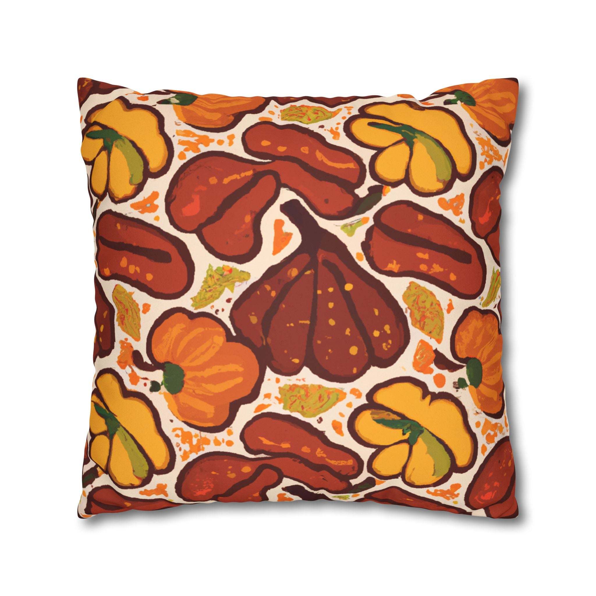 Autumn Baobab: Tribal Print Premium Suede Throw Pillow Cover-Afroadorn 