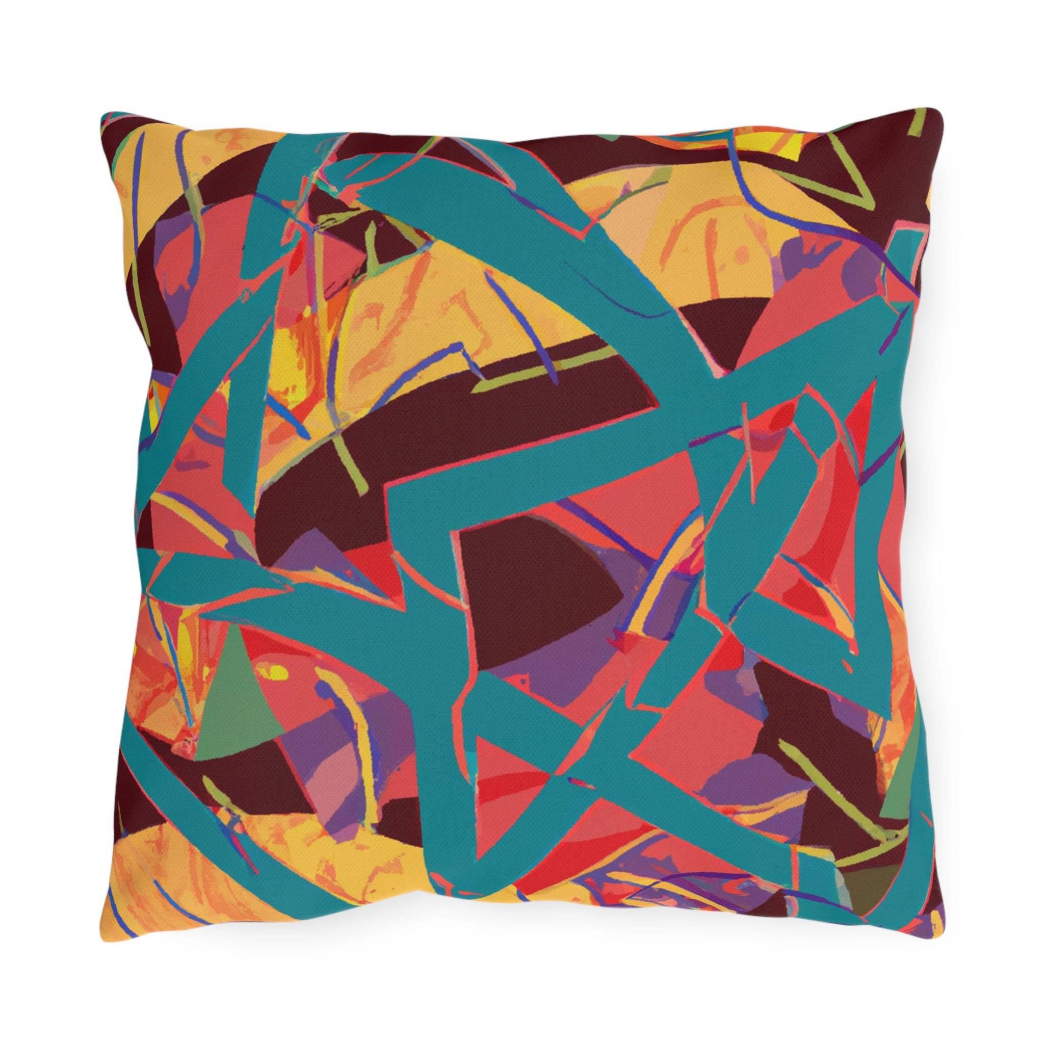 Vibrant Heritage Outdoor Throw Pillow-Afroadorn 