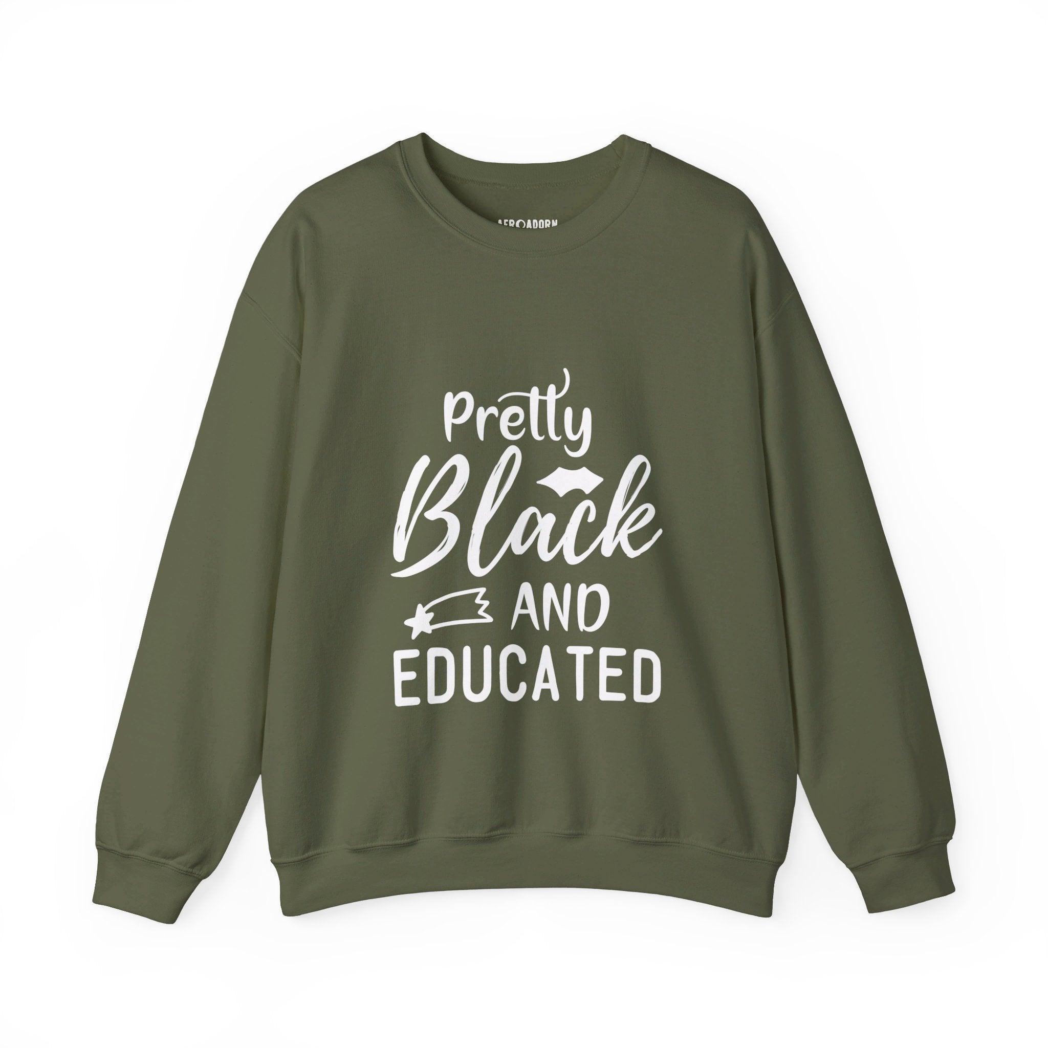 Empowered Educated Black Women Sweatshirt-Afroadorn 