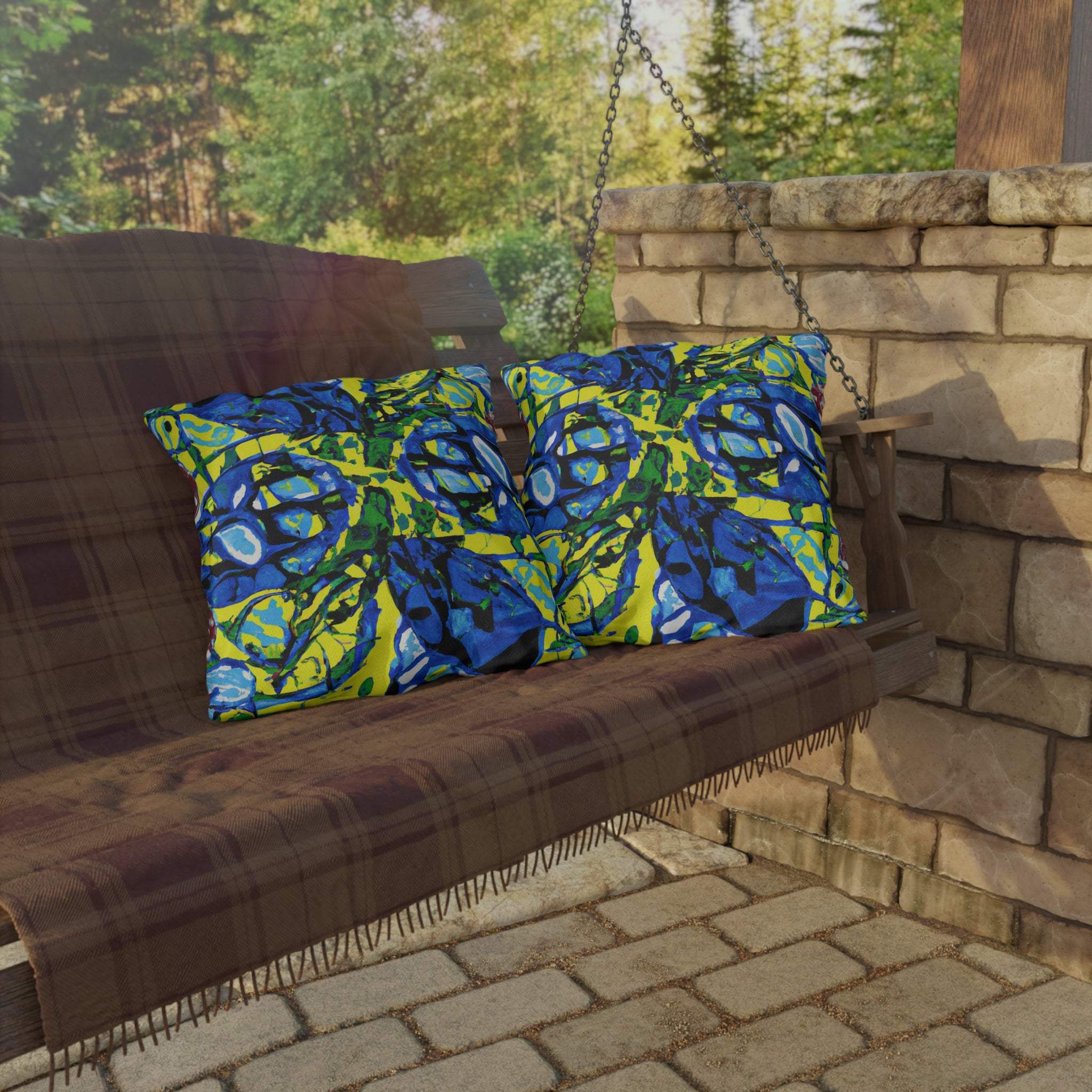 AfriCush Vibrance - African Art Inspired Outdoor Pillow-Afroadorn 