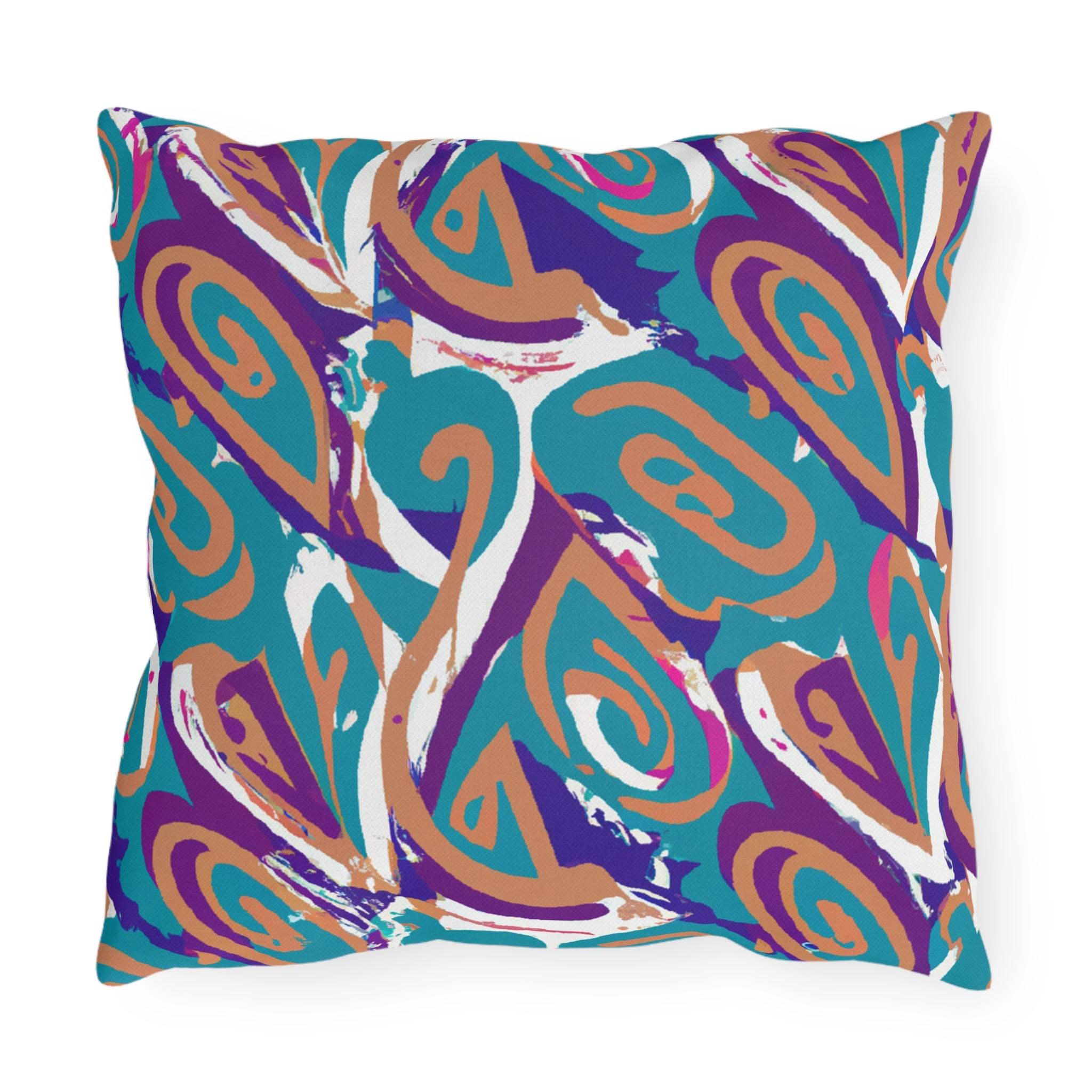 Afrisolar Vibrance - African-Inspired Outdoor Throw Pillow-Afroadorn 