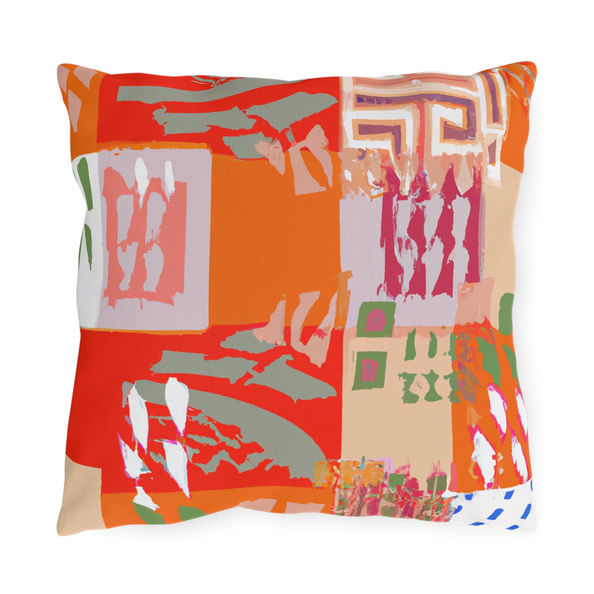 Vibrant Afrocentric Outdoor Throw Pillow-Afroadorn 