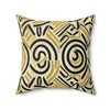 Golden Unity Afro-Inspired Throw Pillow-Afroadorn 