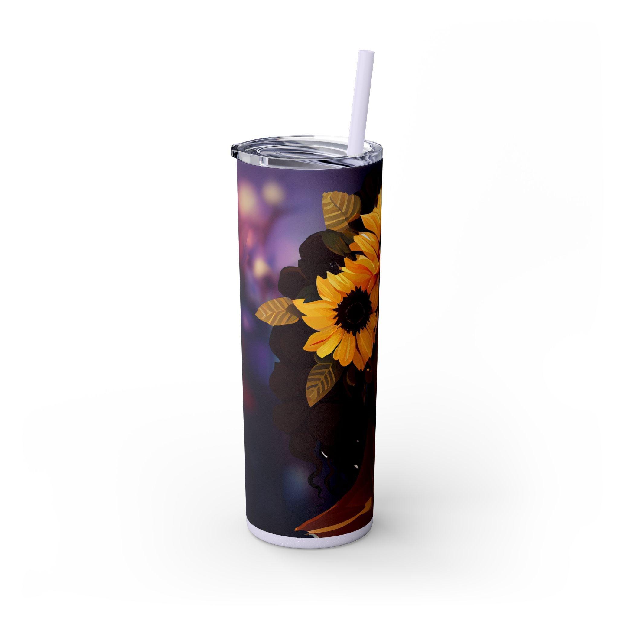 Sunflower Sisterhood 20oz Tumbler-Afroadorn 