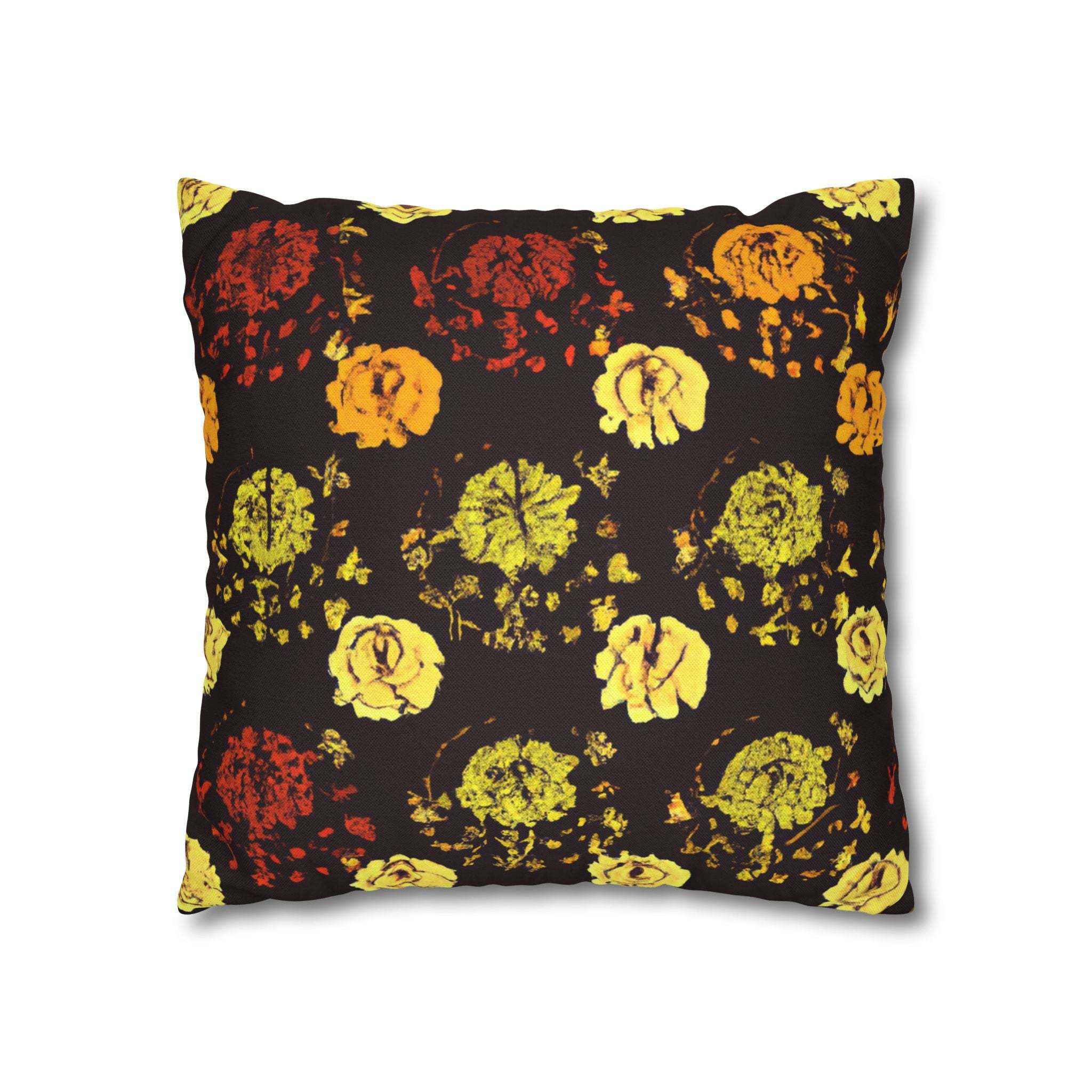 Radiant Bloom: Vibrant Asoke-Inspired Pillow Case-Afroadorn 