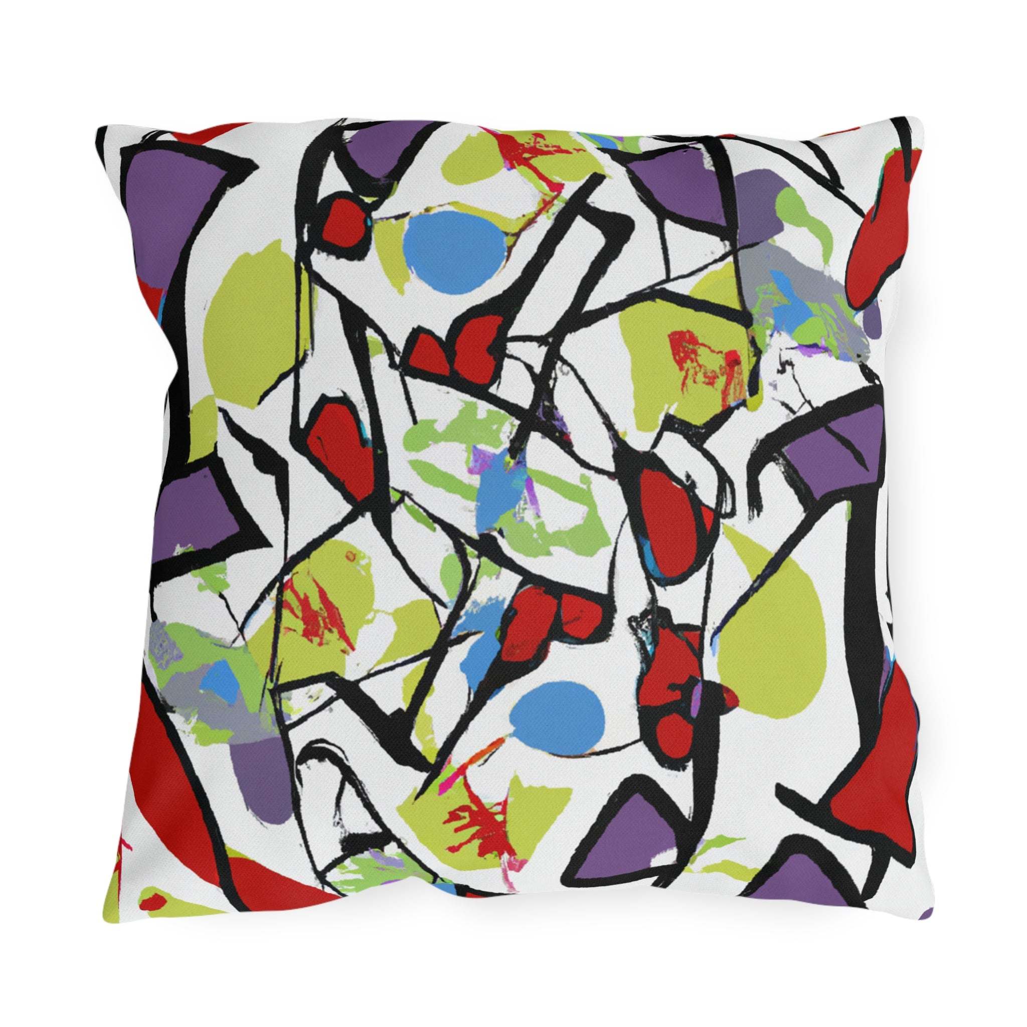 AfroSunset Geometric Oasis Outdoor Pillow-Afroadorn 