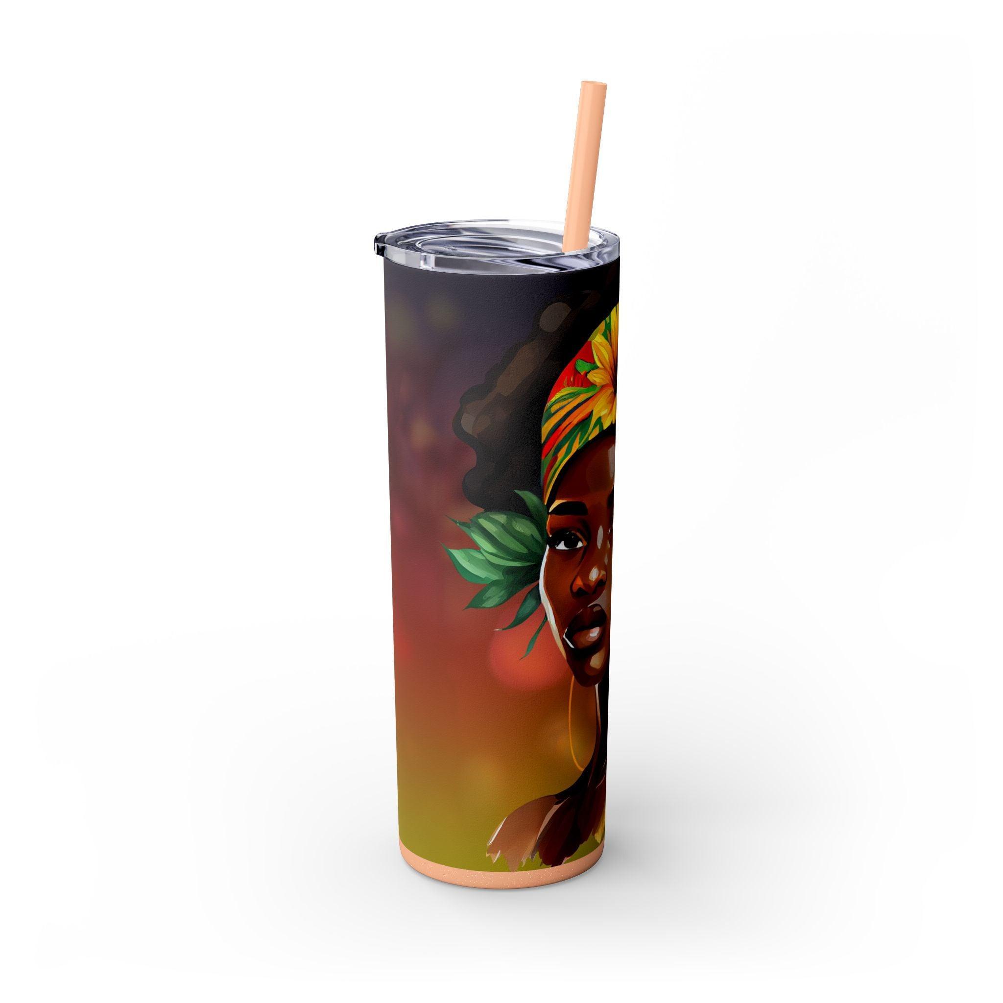 Sunflower Queen Slim Tumbler 20oz-Afroadorn 