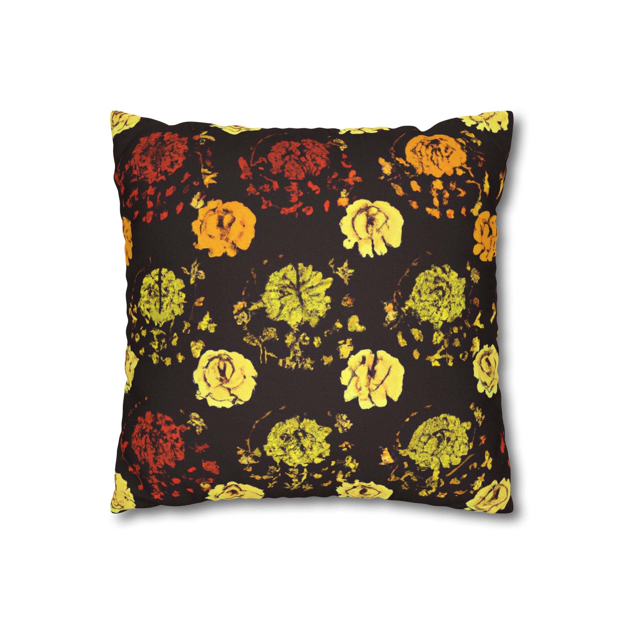 Radiant Bloom: Vibrant Asoke-Inspired Pillow Case-Afroadorn 