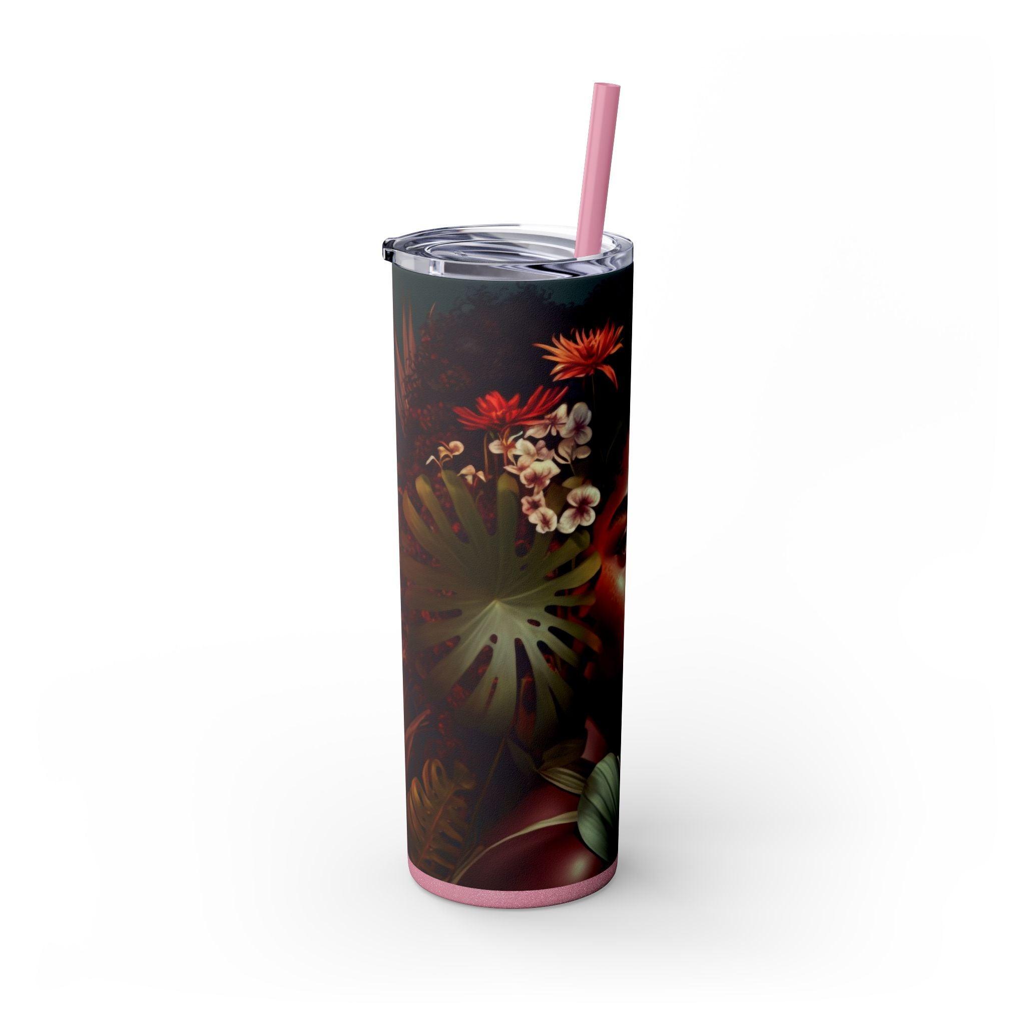 Earthy Afrique 20oz Tumbler with Straw-Afroadorn 