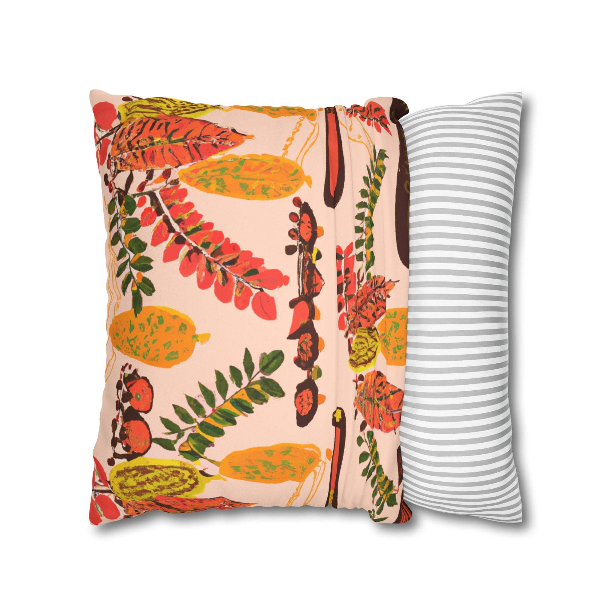 Serengeti Vibes: Vibrant Tribal Print Suede Pillow Cover-Afroadorn 