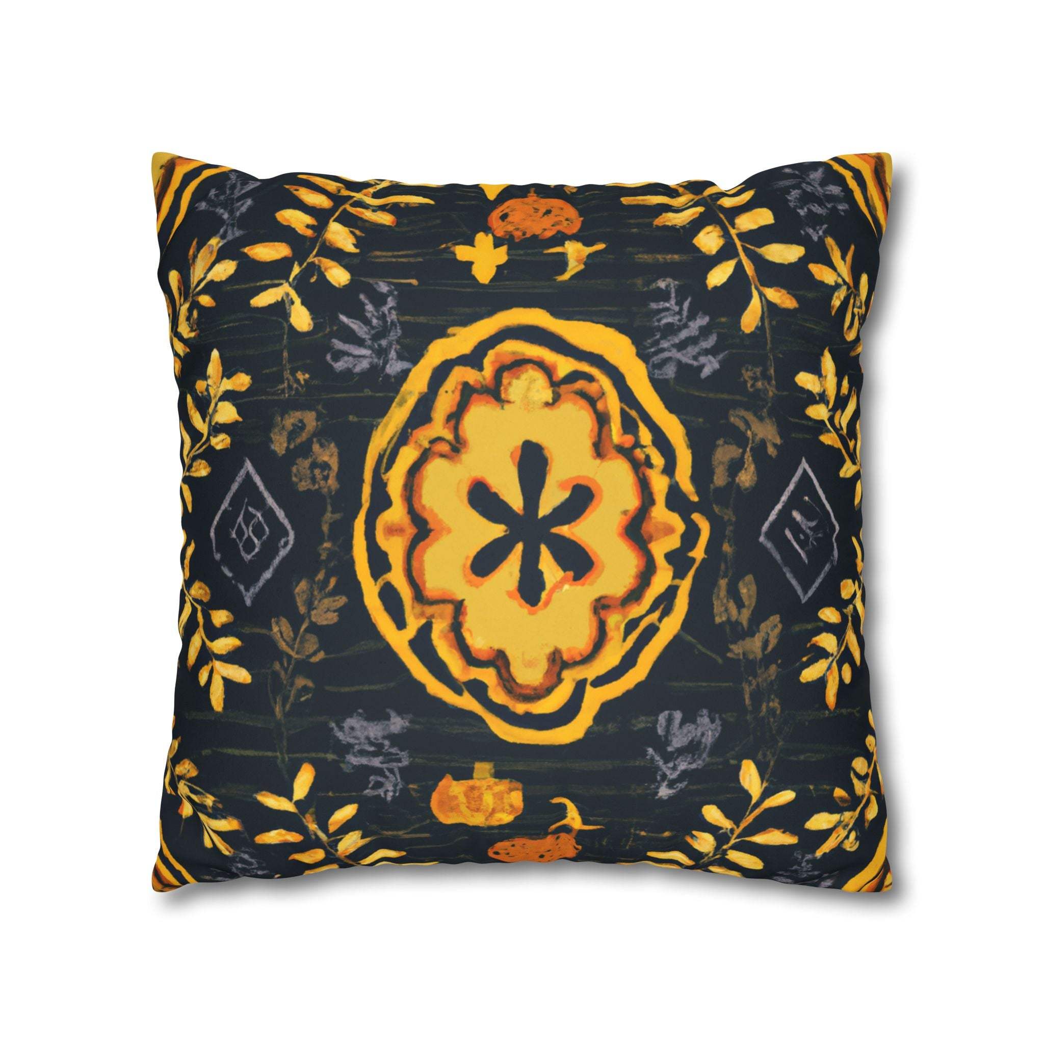 Sunbeam Roots: Tribal Print Suede Pillow Case-Afroadorn 