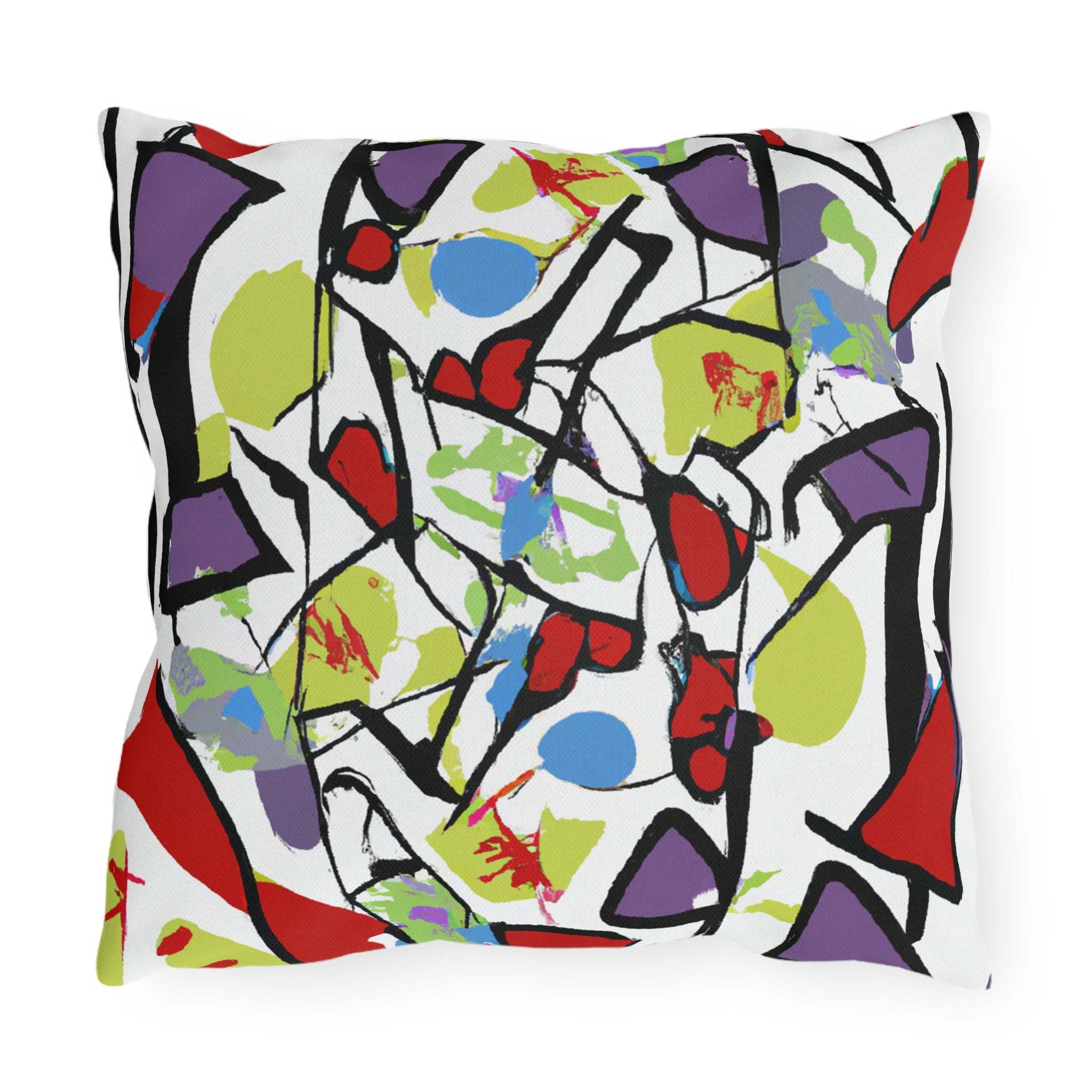 AfroSunset Geometric Oasis Outdoor Pillow-Afroadorn 