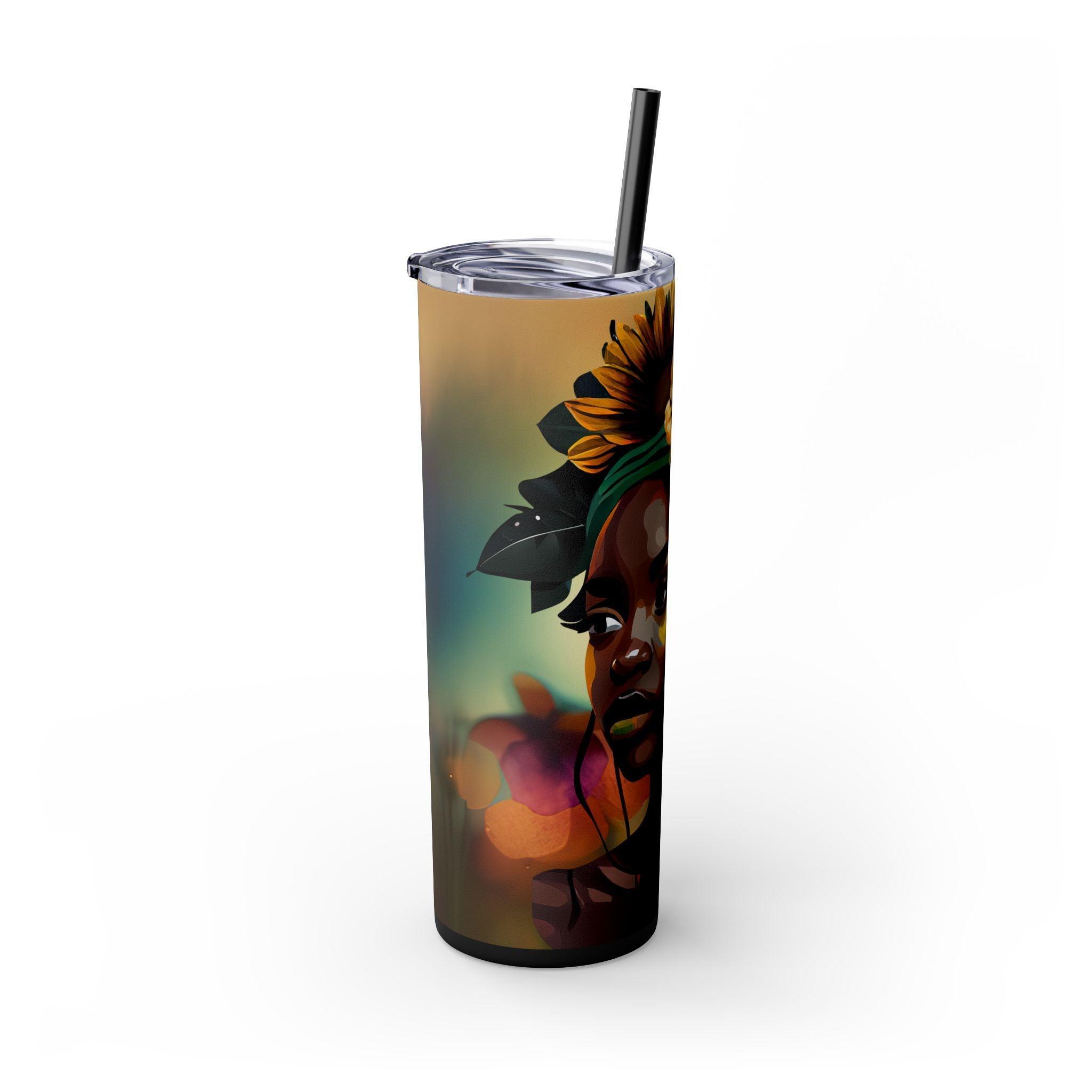 Earthy Afro Beauty 20oz Tumbler-Afroadorn 