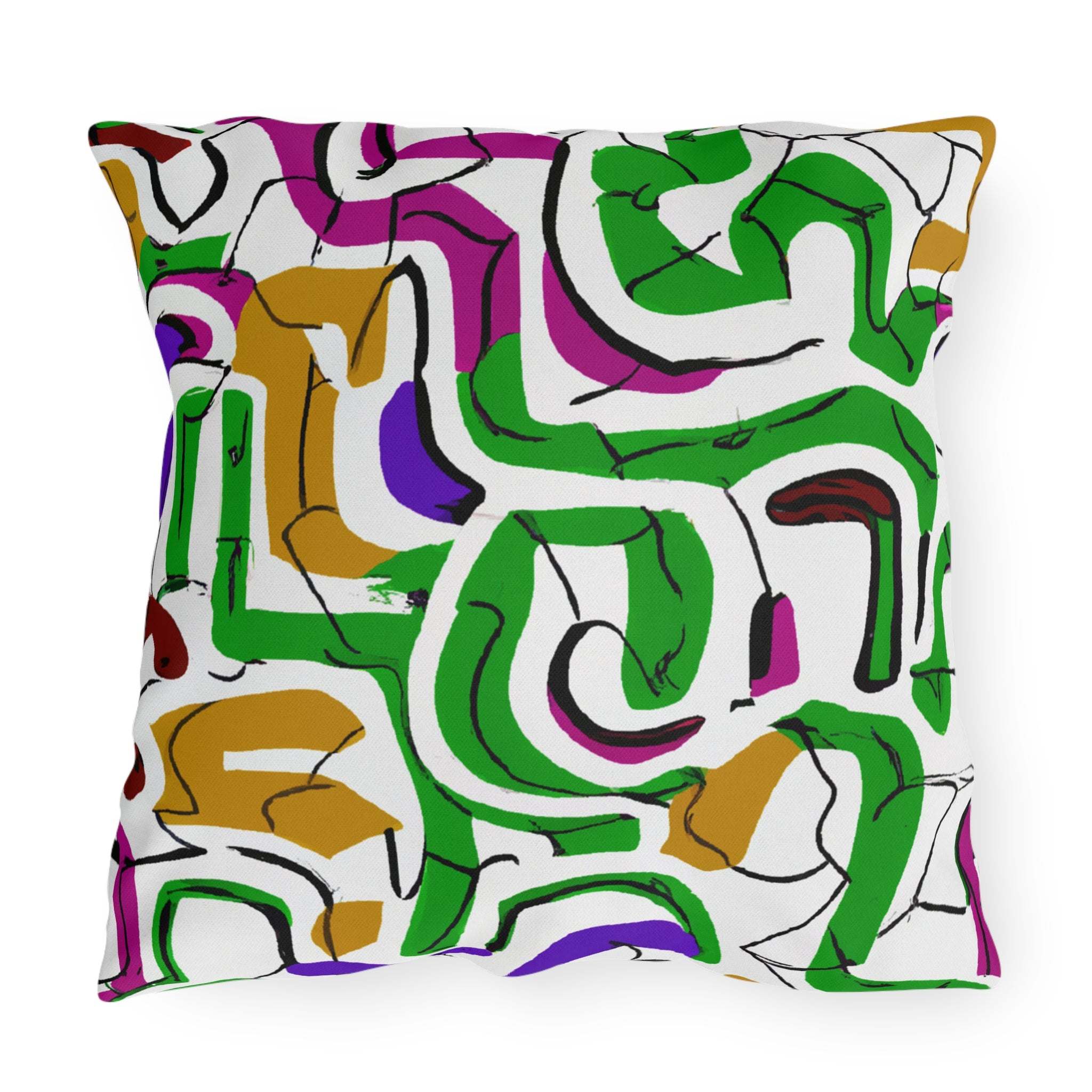 Unity in Colors Outdoor Throw Pillow-Afroadorn 