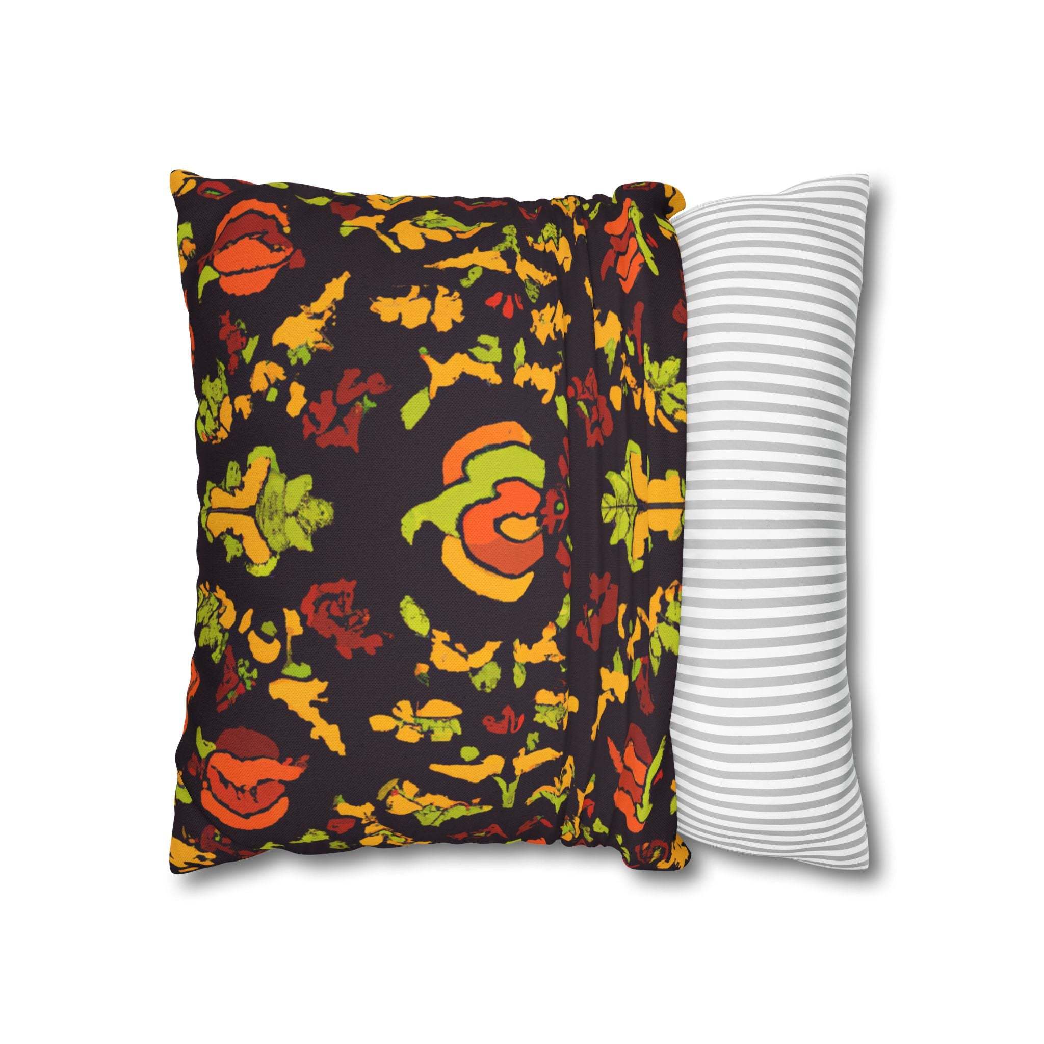 Vibrant Adinkra: Afrocentric Throw Pillow Case-Afroadorn 