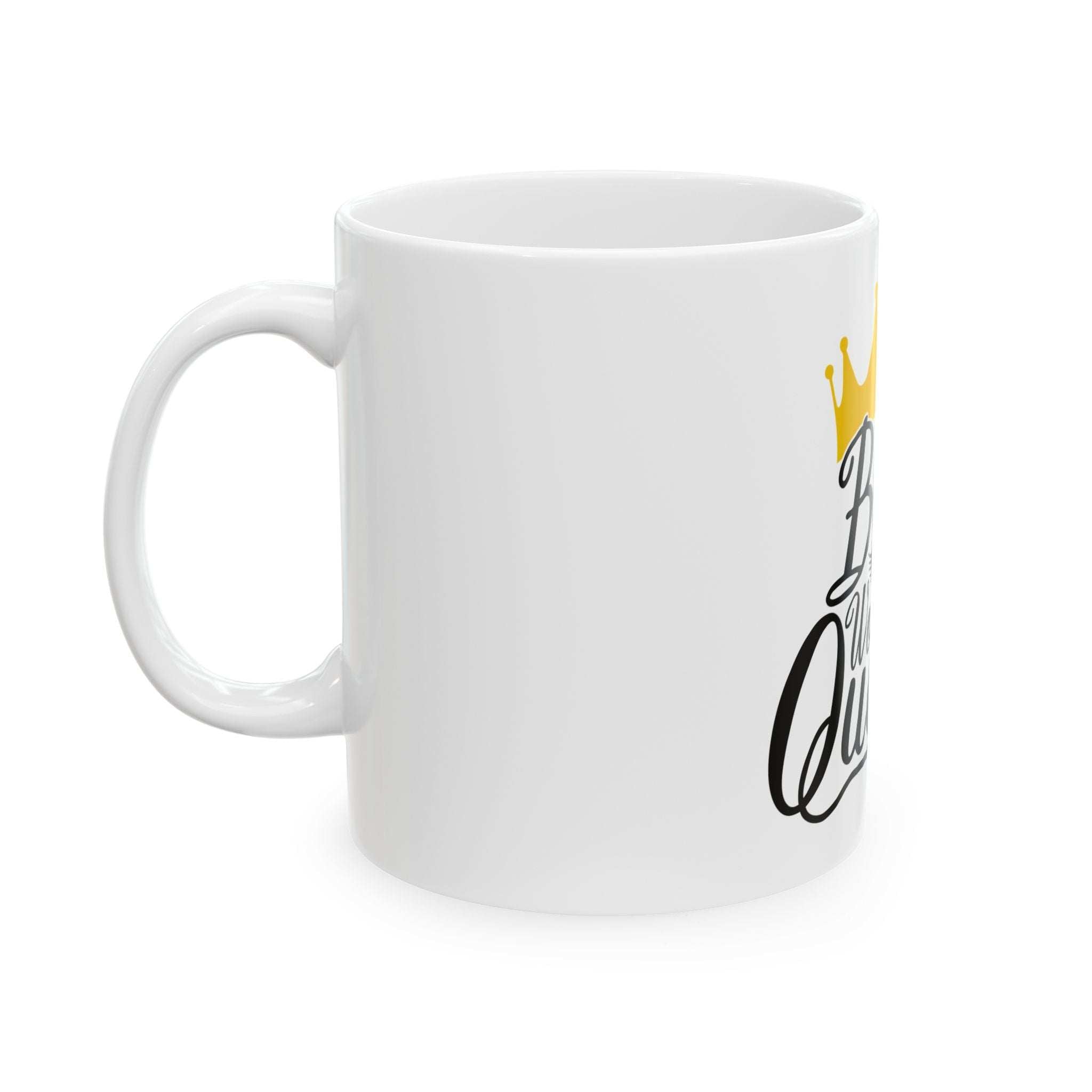 Queens' Crown Gold and Black Coffee Mug-Afroadorn 