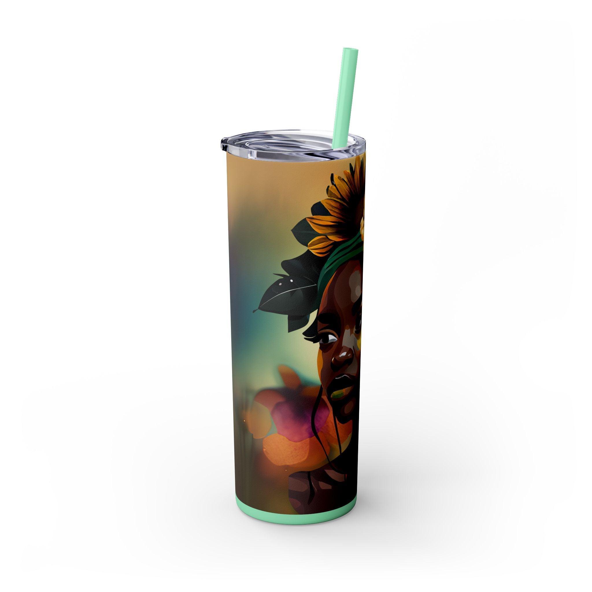 Earthy Afro Beauty 20oz Tumbler-Afroadorn 