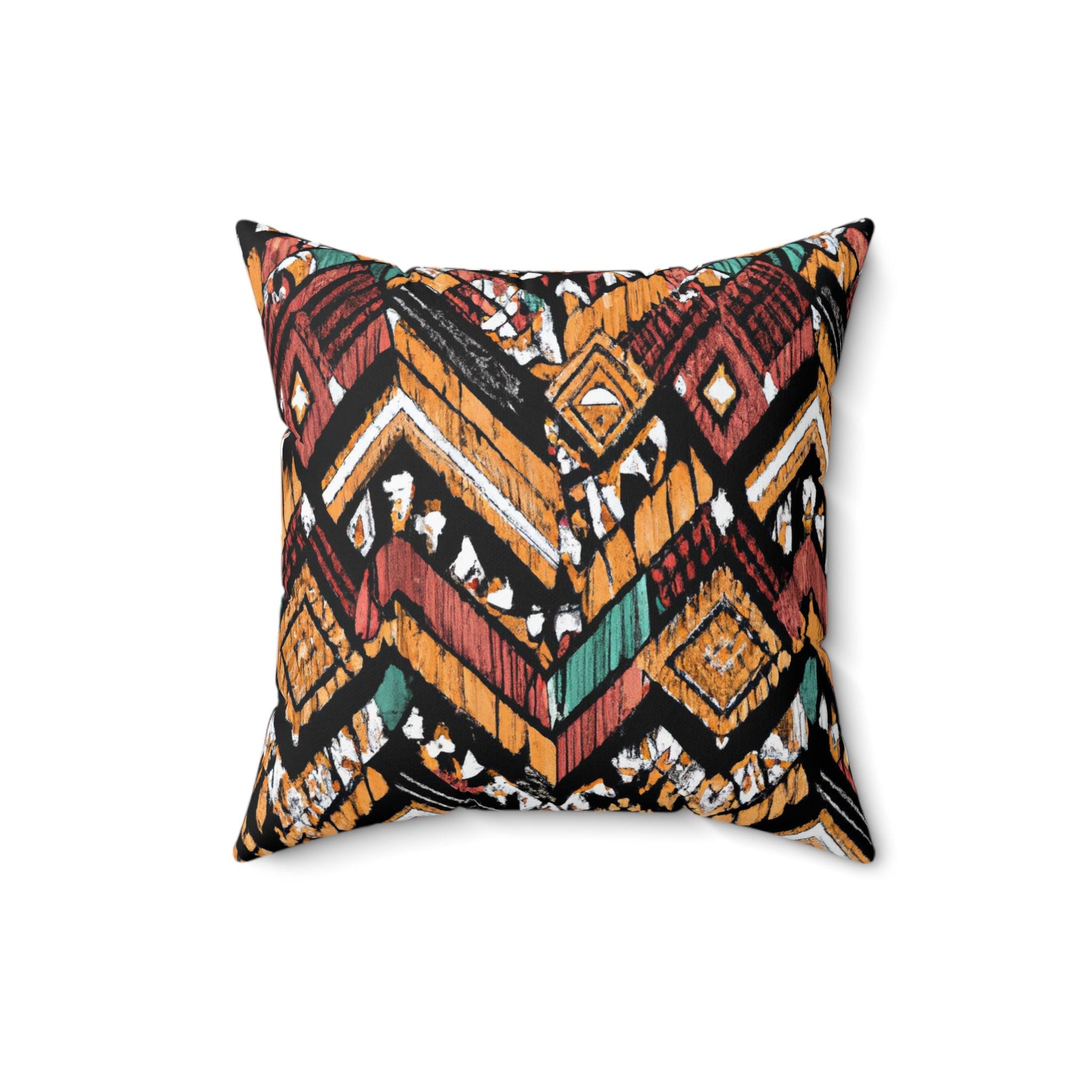 African Essence Earthy Tones Throw Pillow-Afroadorn 