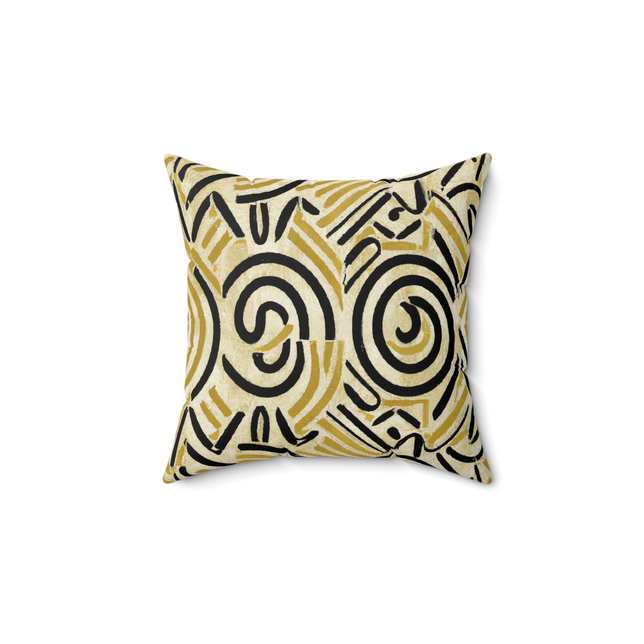 Golden Unity Afro-Inspired Throw Pillow-Afroadorn 