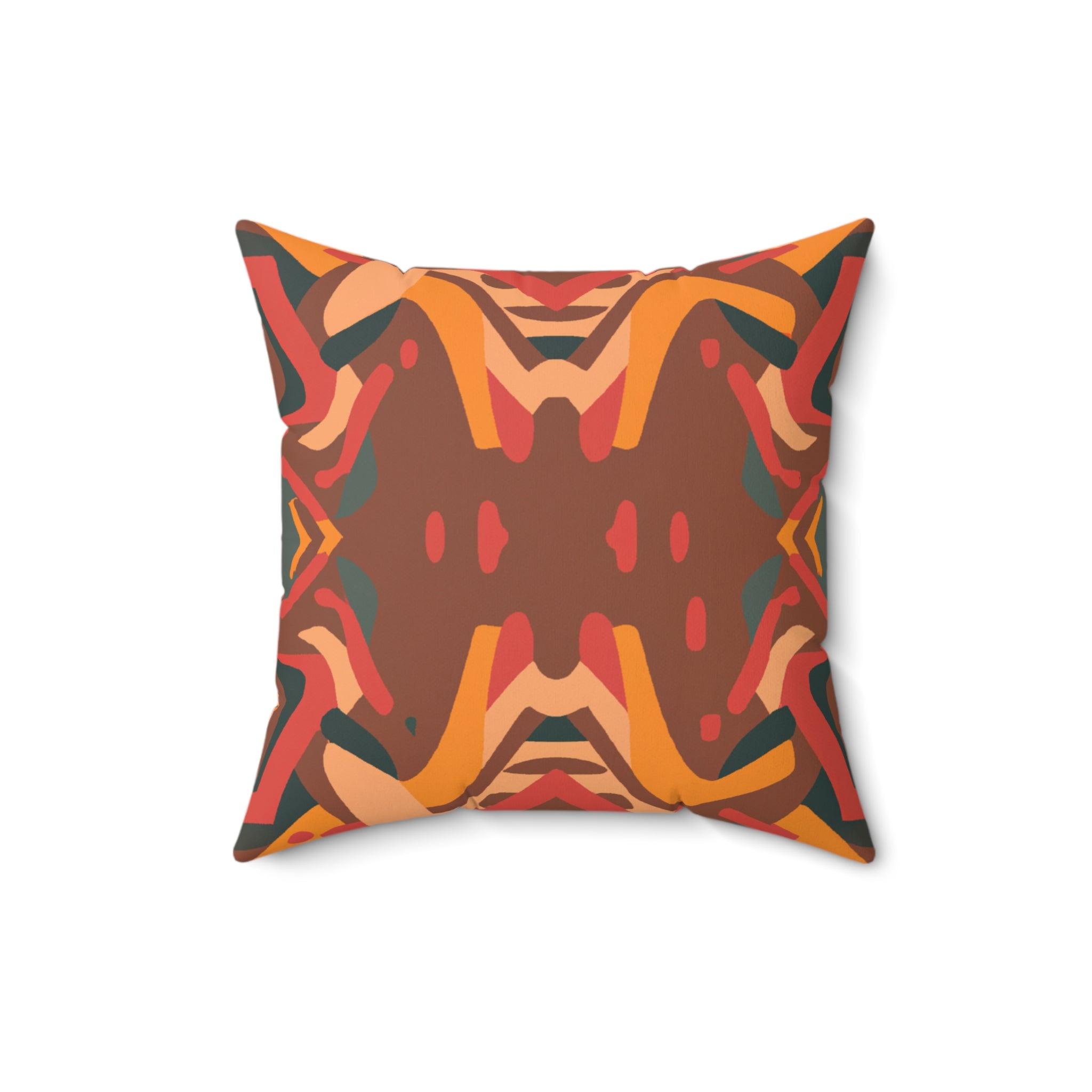 Earthy Tones Afrocentric Throw Pillow-Afroadorn 