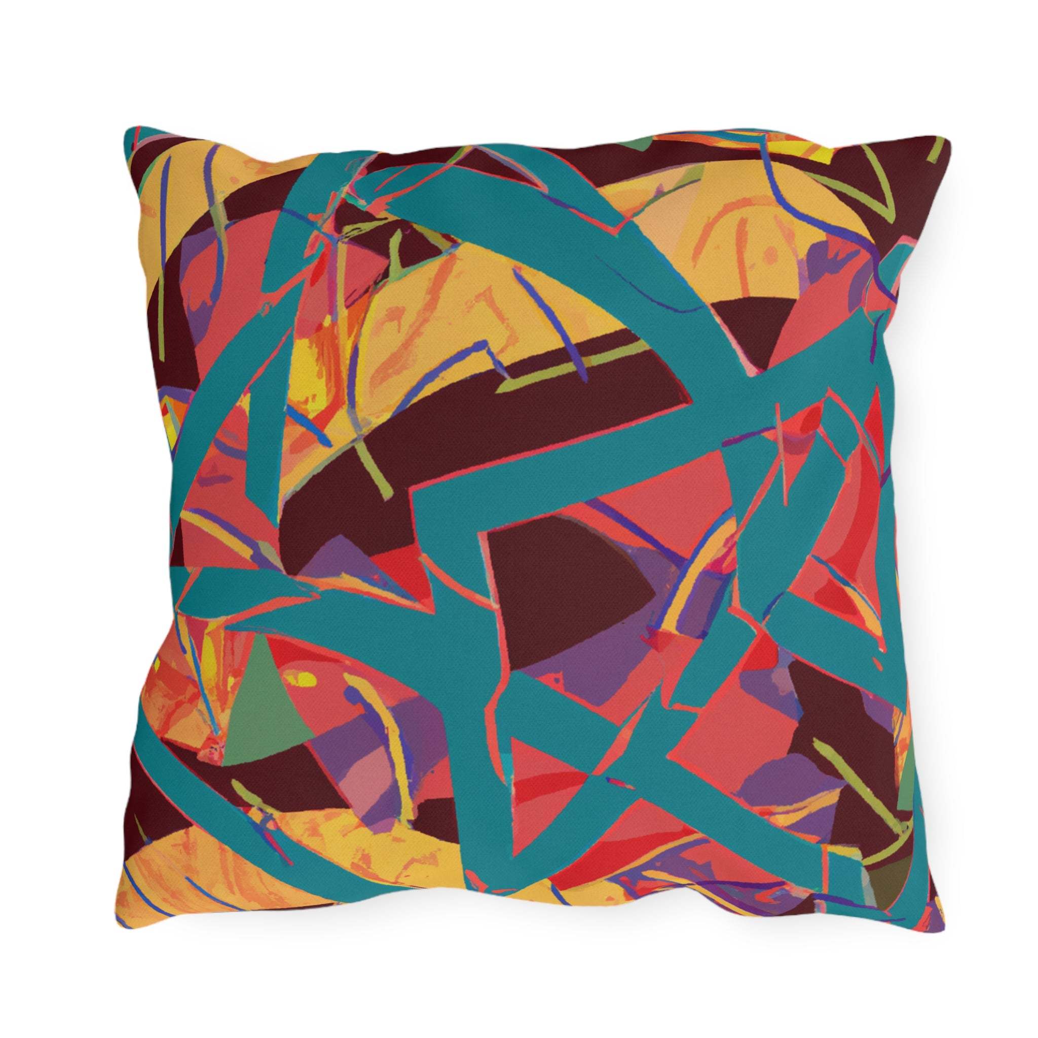 Vibrant Heritage Outdoor Throw Pillow-Afroadorn 