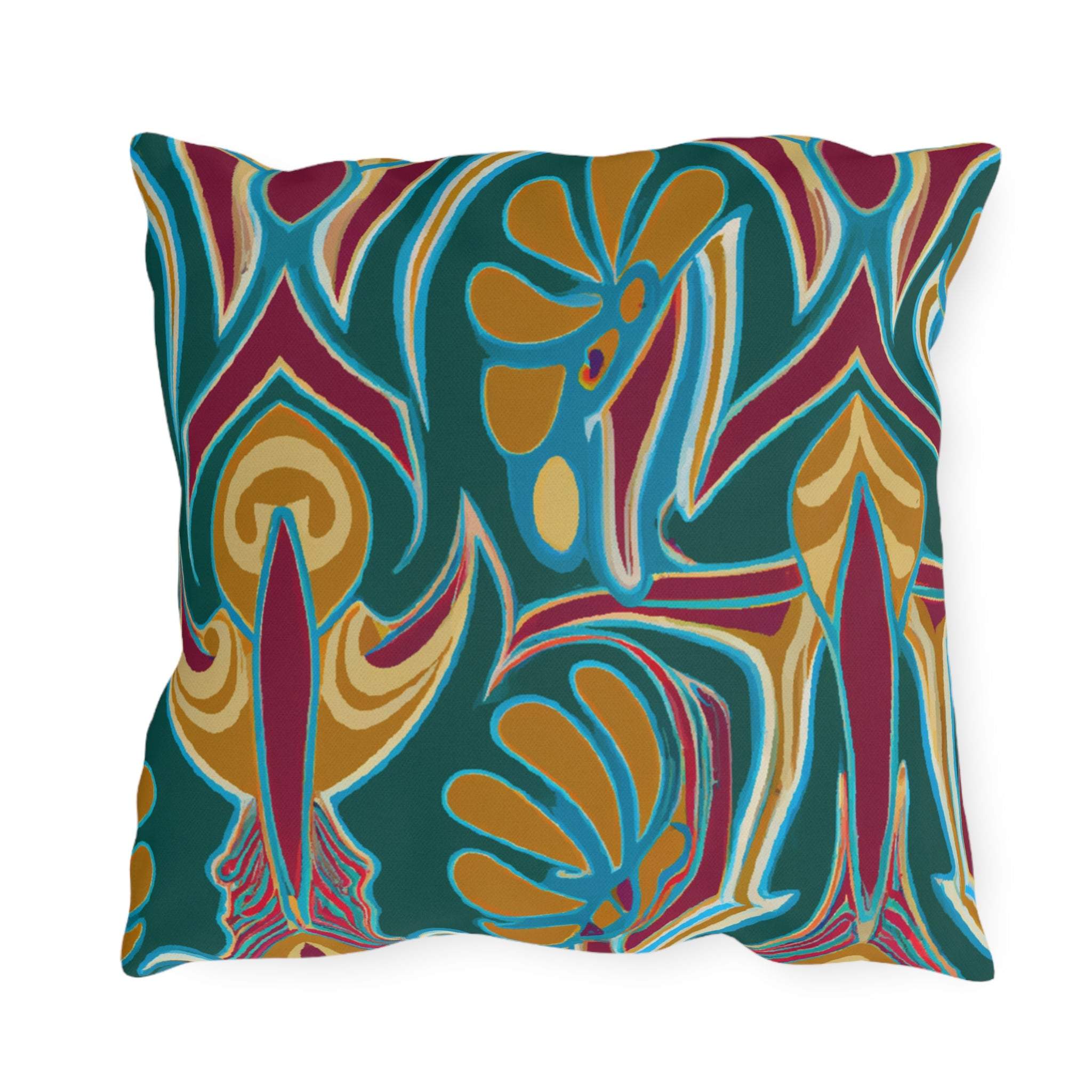 Vibrant Savanna Sunsets Outdoor Throw Pillow-Afroadorn 