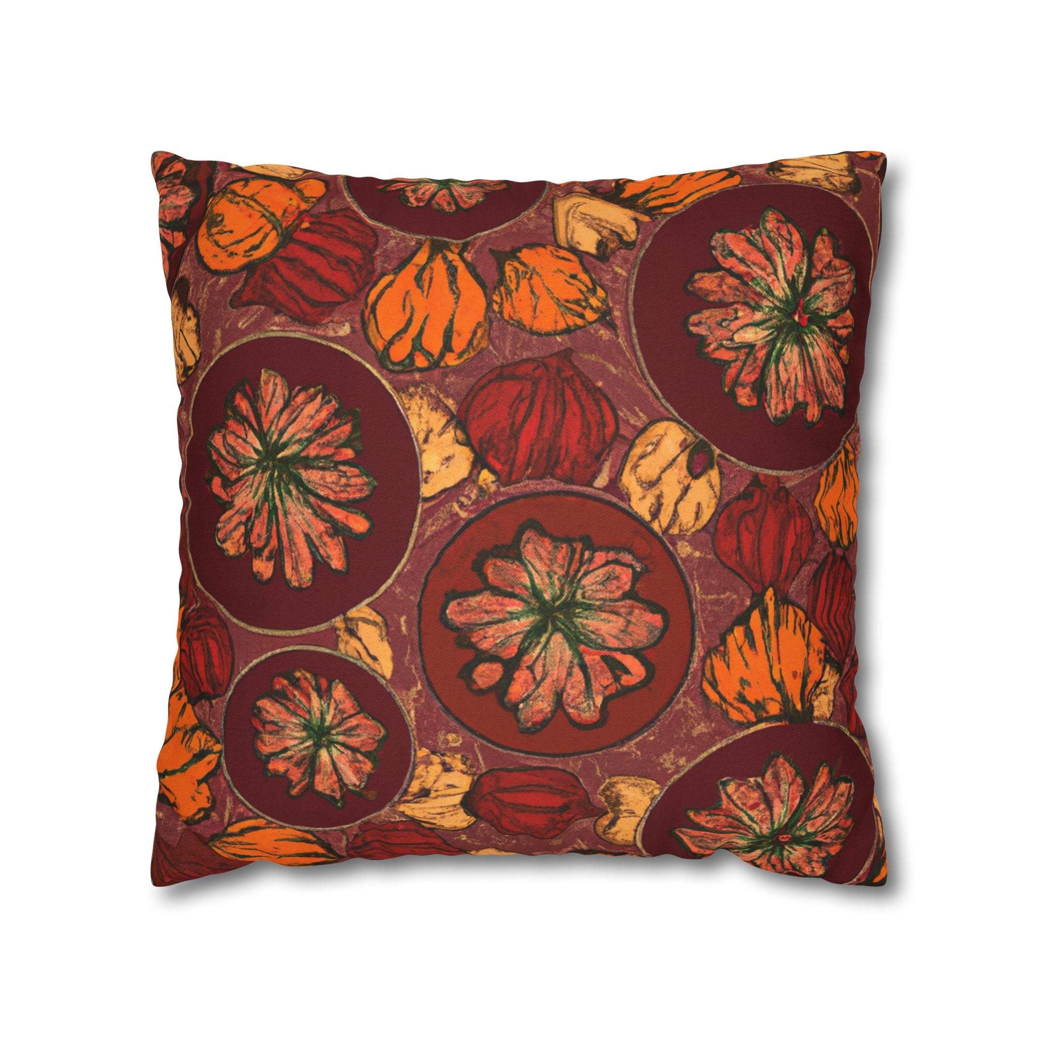 Earthy Vibes African Print Throw Pillow Case-Afroadorn 